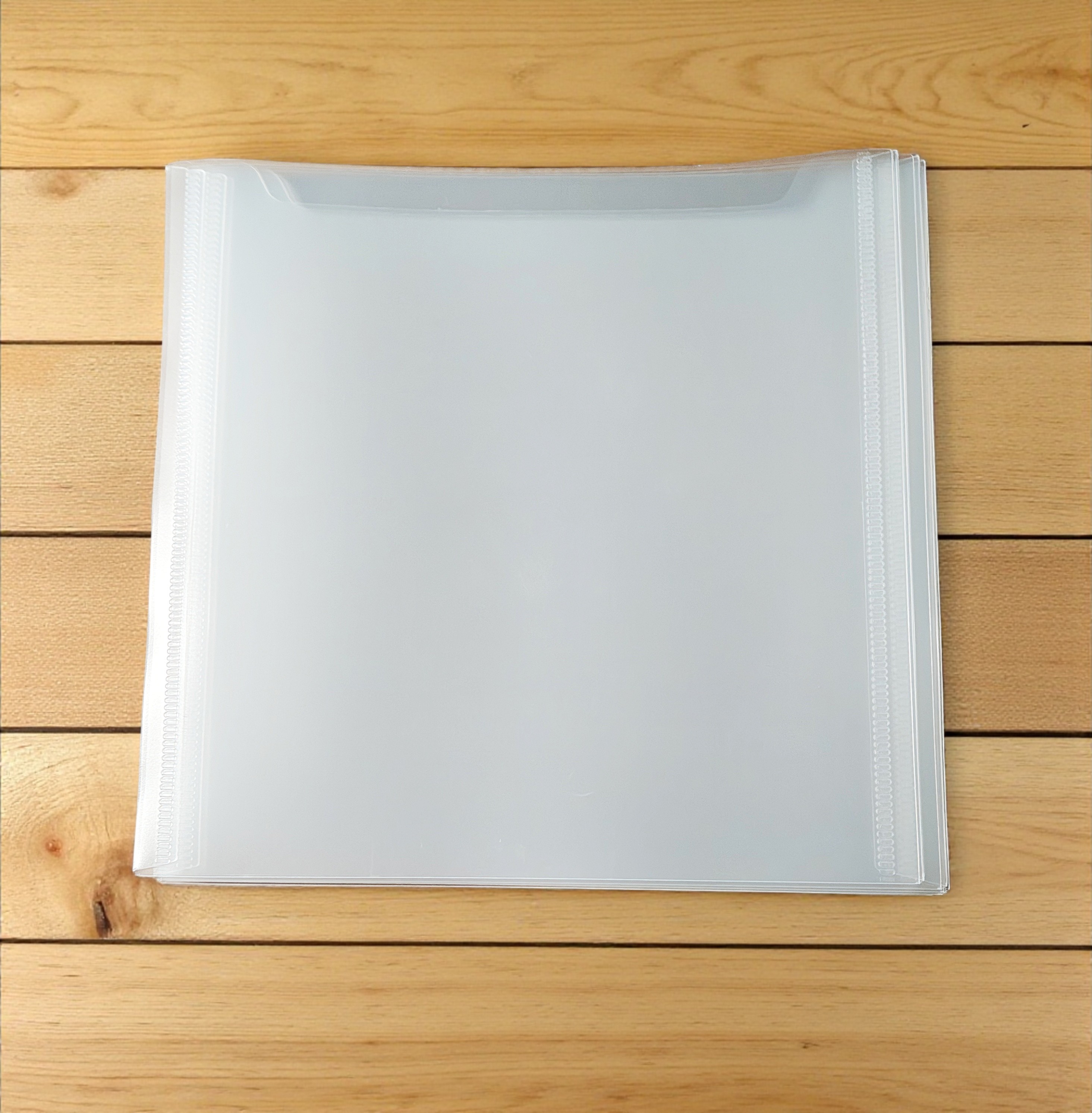 20 Pack Clear Plastic Scrapbook Paper Organizers with Sticky Index Tabs 6.77 X 6.57