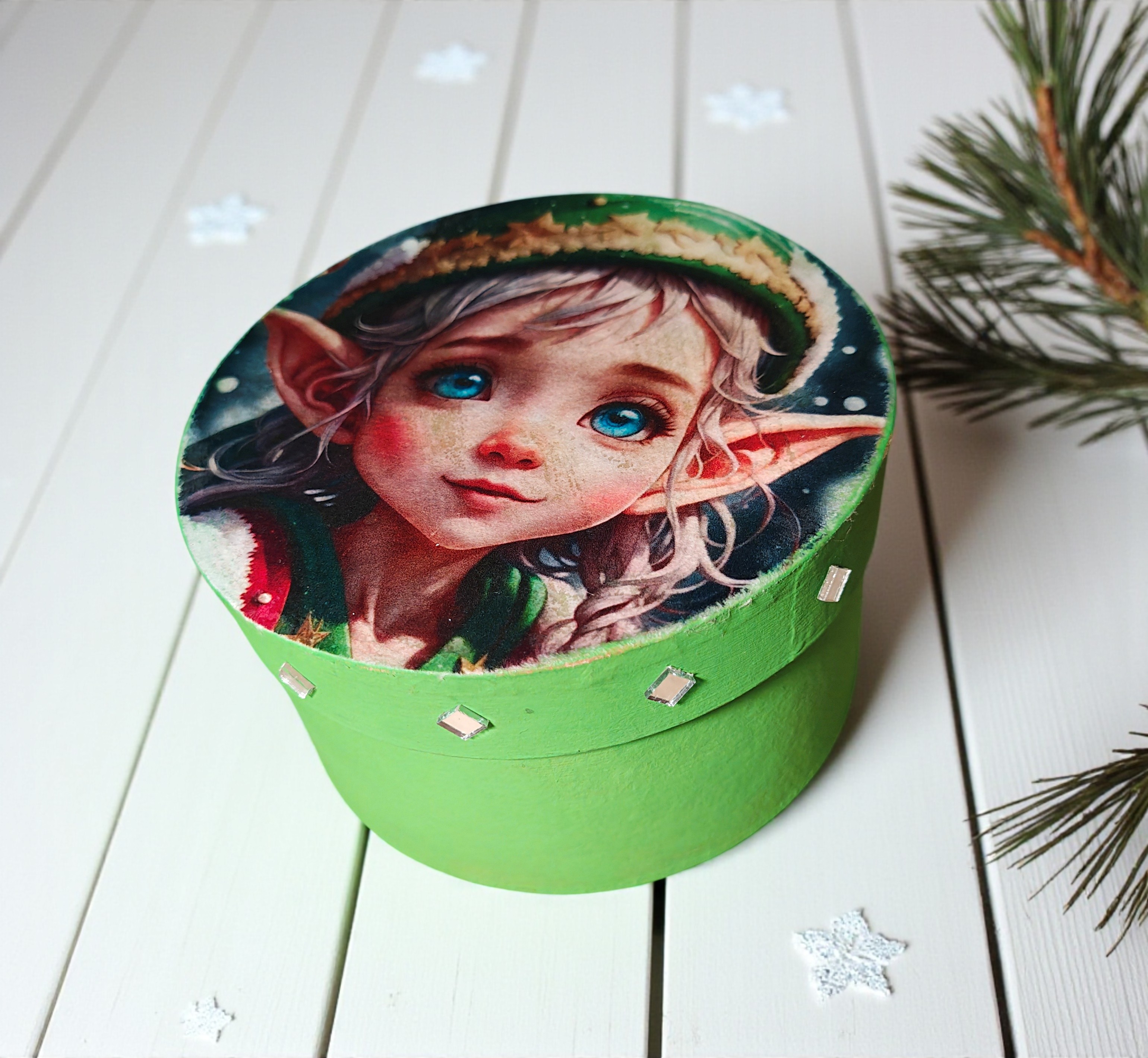 Whimsical Christmas Elf Gift Box