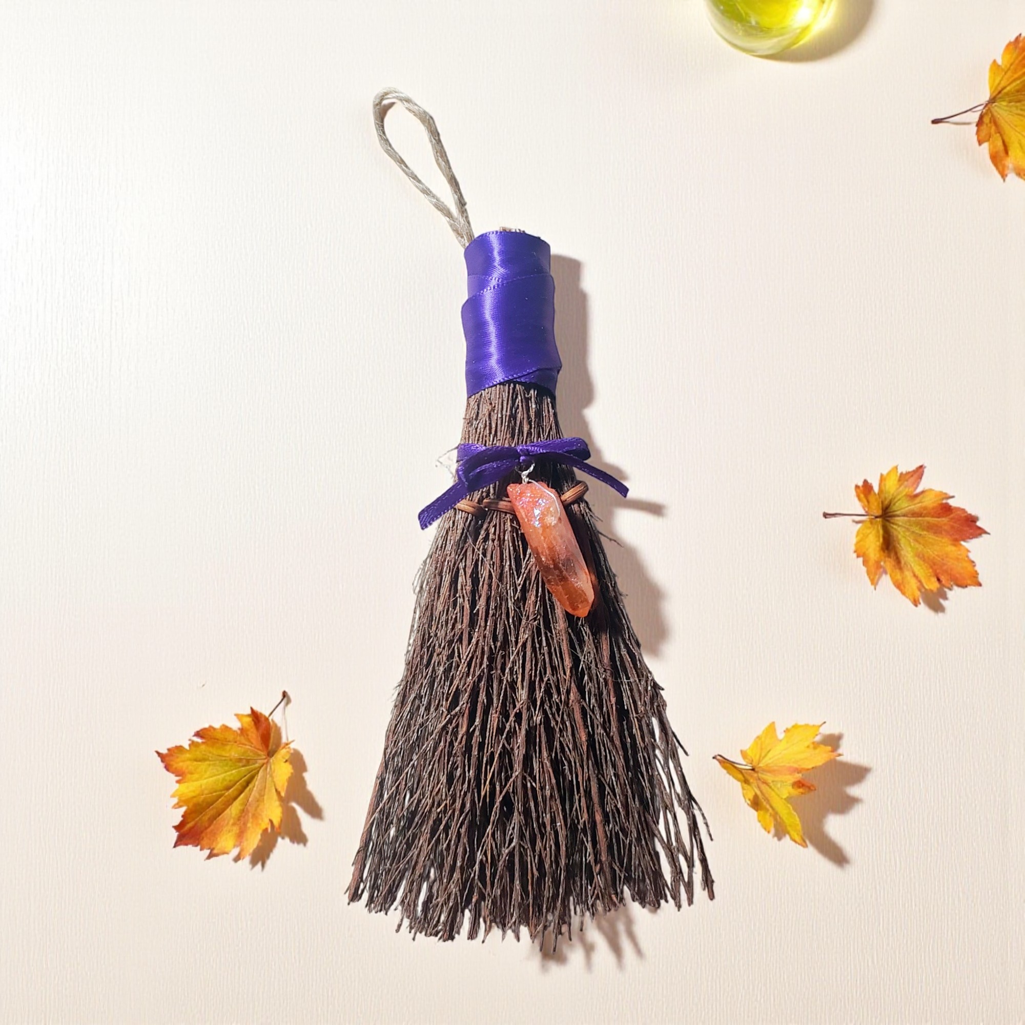 Small 6 Inch Cinnamon & Pumpkin Spice Scented Autumn Twig Broom