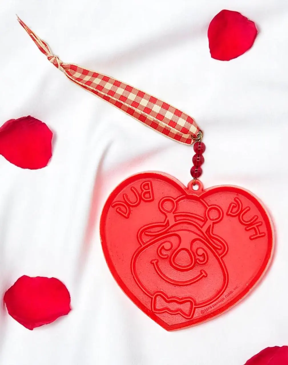 Upcycled Hug Bug Heart Shaped Hanging Accent Ornament 