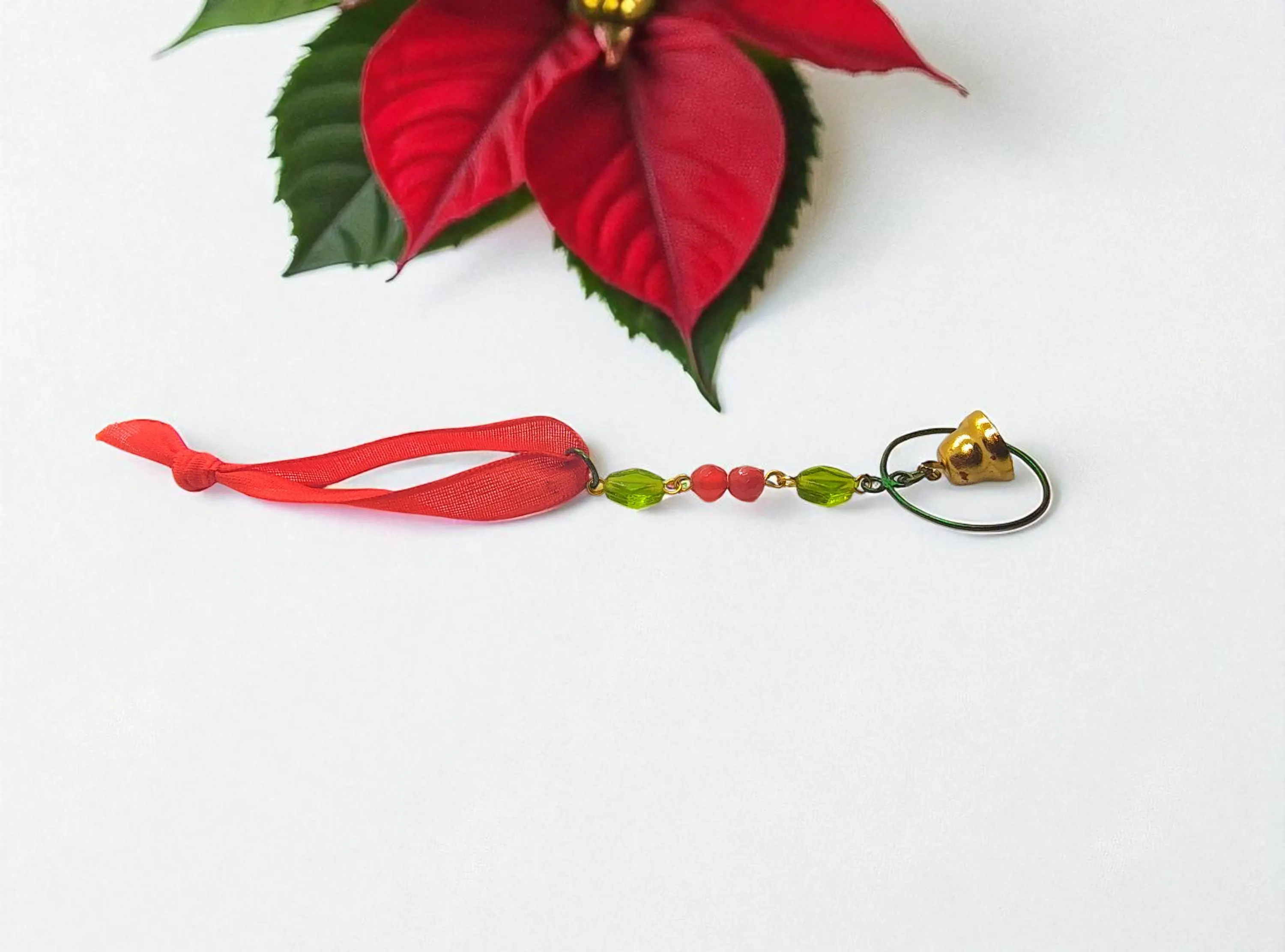 Holiday Bell Gemstone Icicle Christmas Tree Ornament 