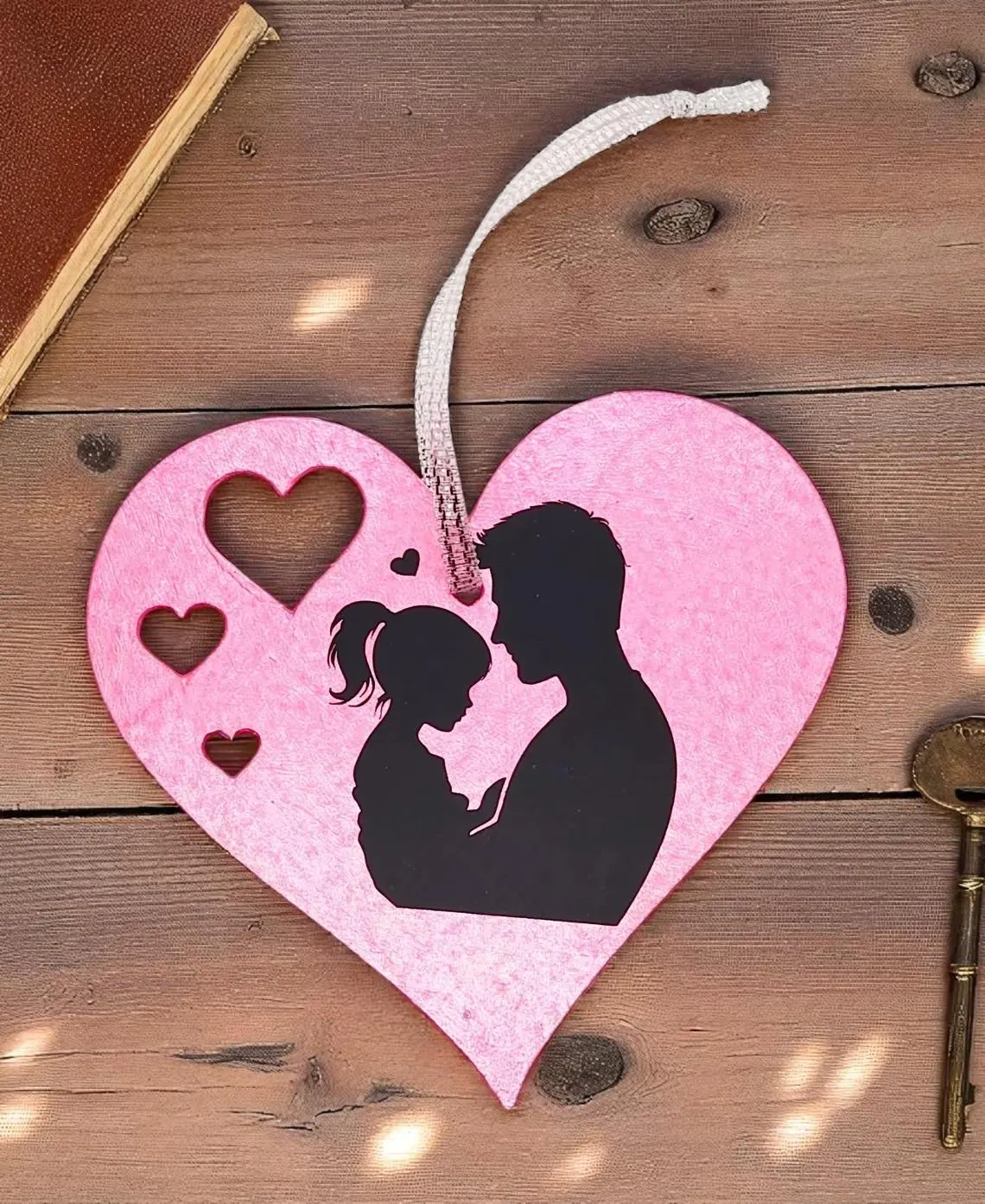 Daddy & Daughter, Be Mine Heart Shaped Hanging Accent Ornament 