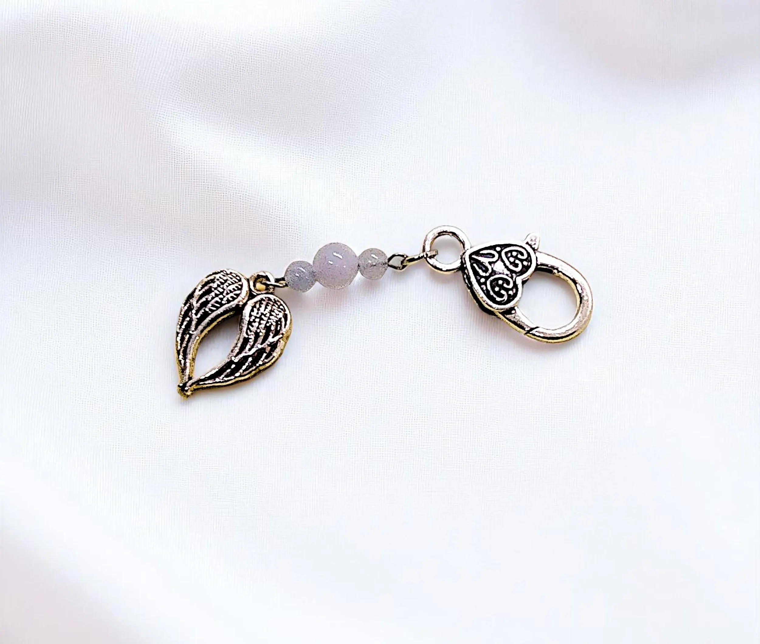 Angel Wing and Gemstone Pet Collar Charm Tag 
