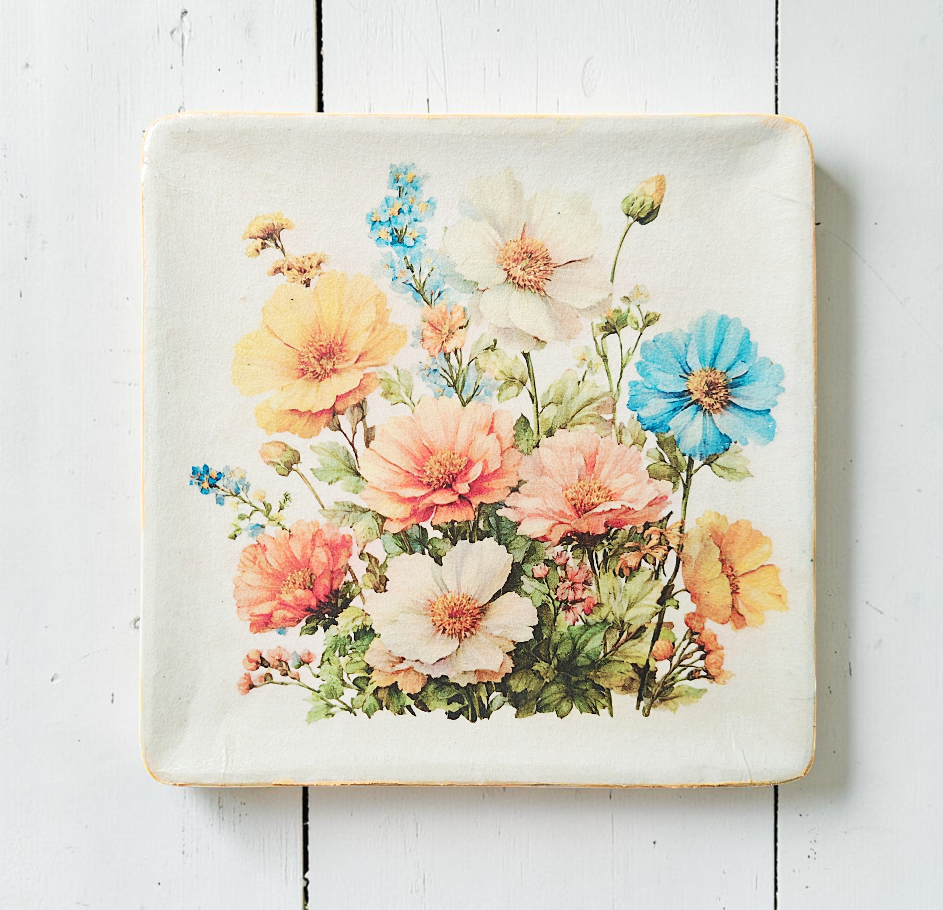 Handmade Floral Wild Flower Trinket Ring Dish