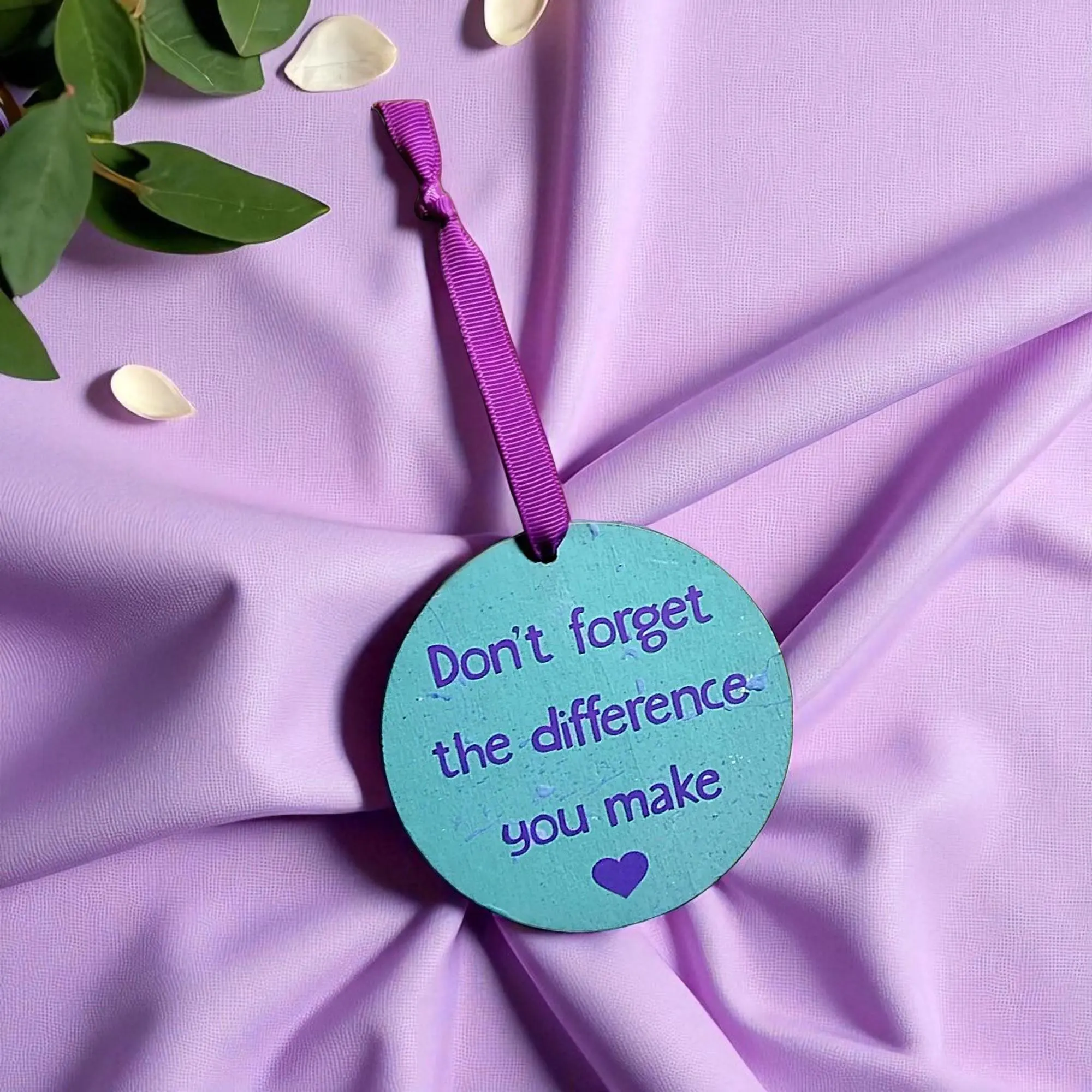 Personalized Never Forget the Difference You Make Inspirational Ornament