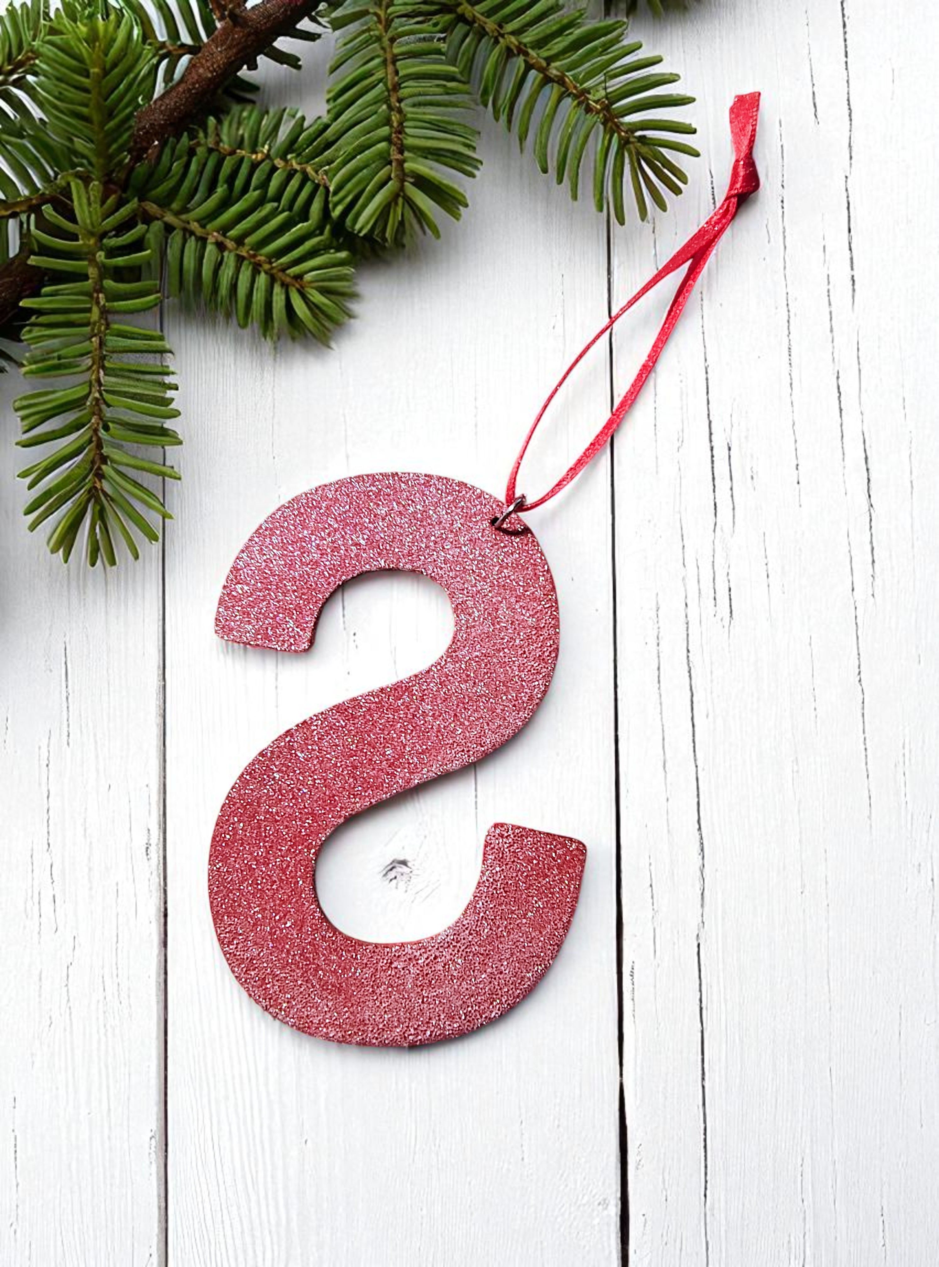 Personalized Wooden Letter Initial S Ornament
