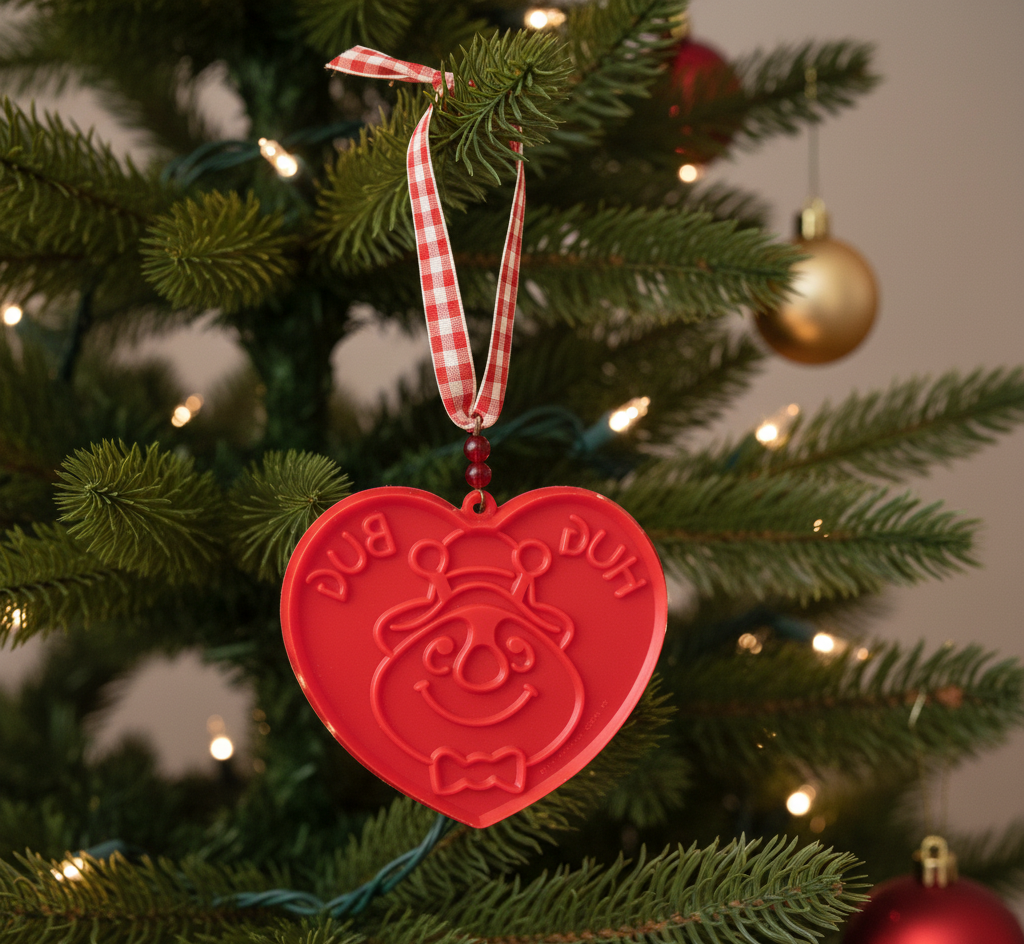 Upcycled Hug Bug Heart Shaped Hanging Accent Ornament 