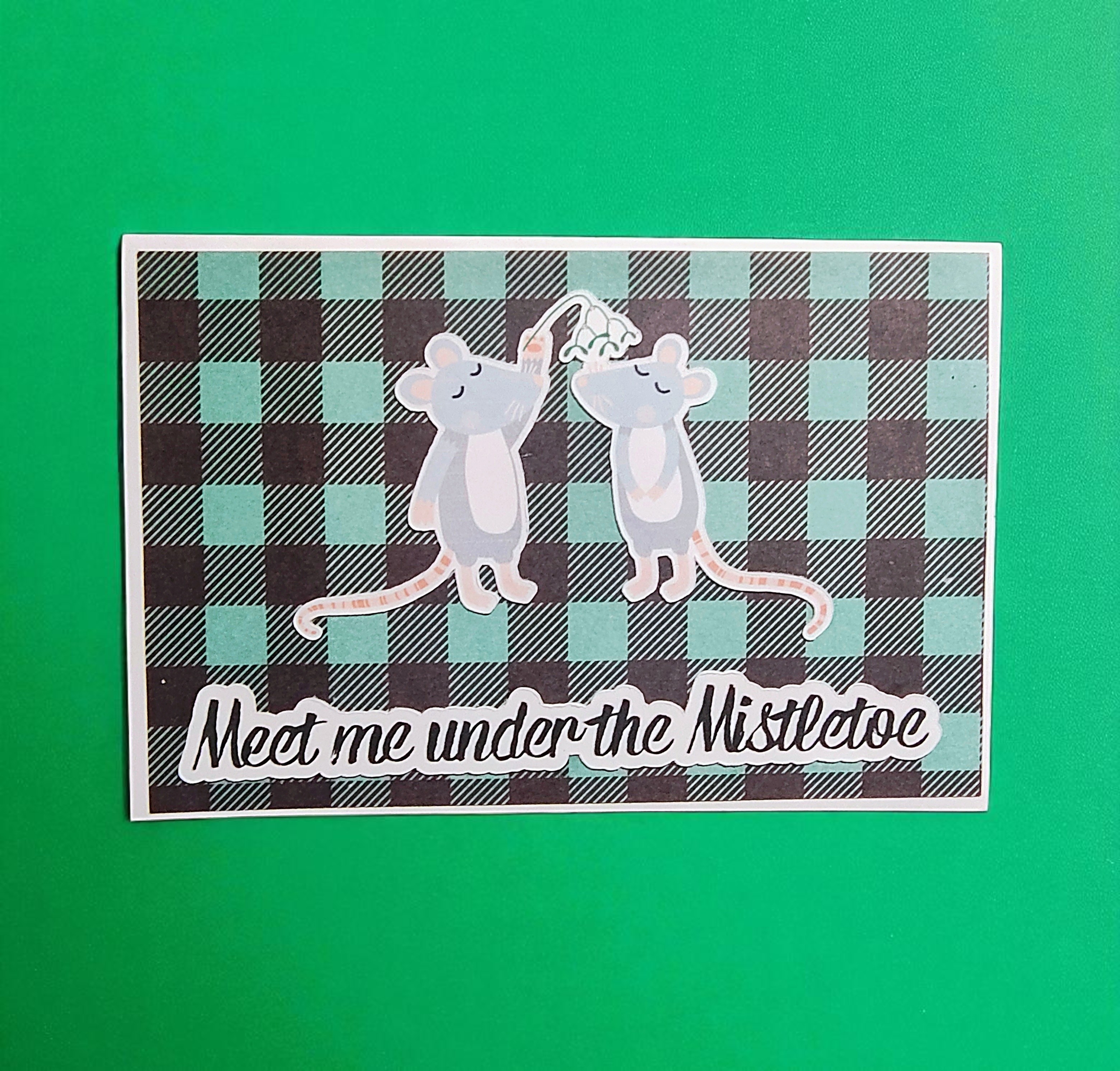 Meet Me Under the Mistletoe Mouse Greeting Card