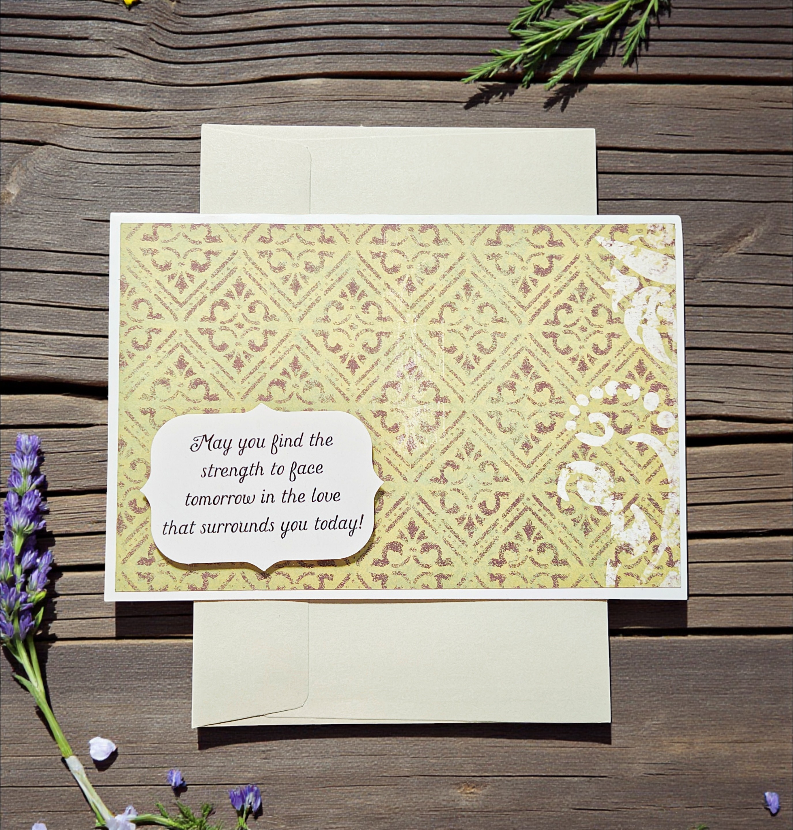 Inspirational Quote Greeting Card with Envelope
