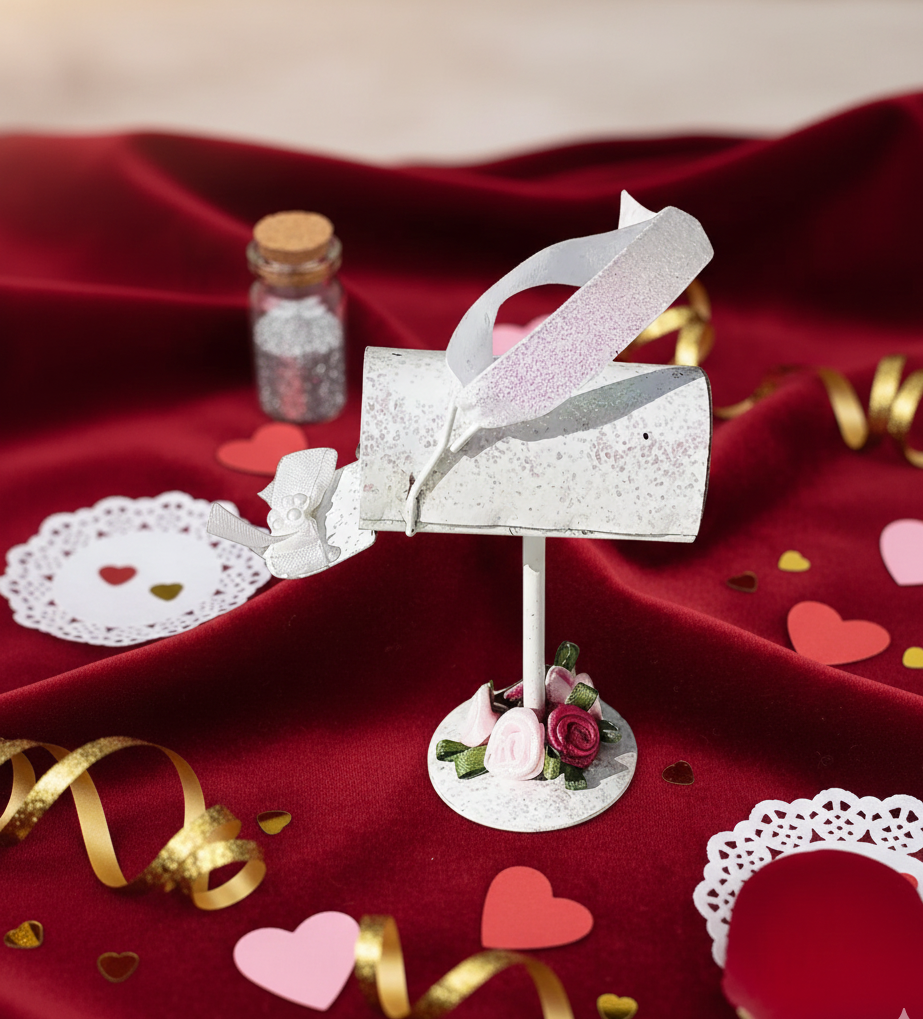 Handmade Mini Love Mailbox Accent Ornament 