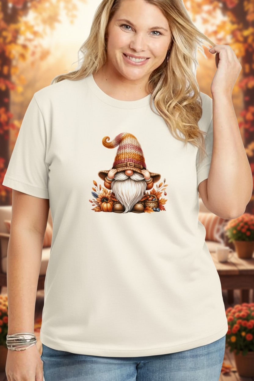 Whimiscal Gnome Autum Unisex T Shirt