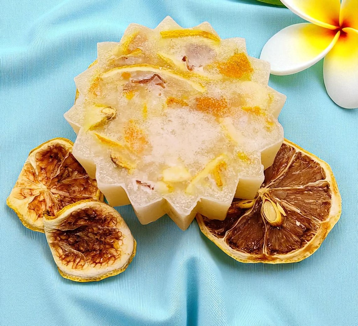 Frangipani Orange Peel Goat Milk Bar Soap