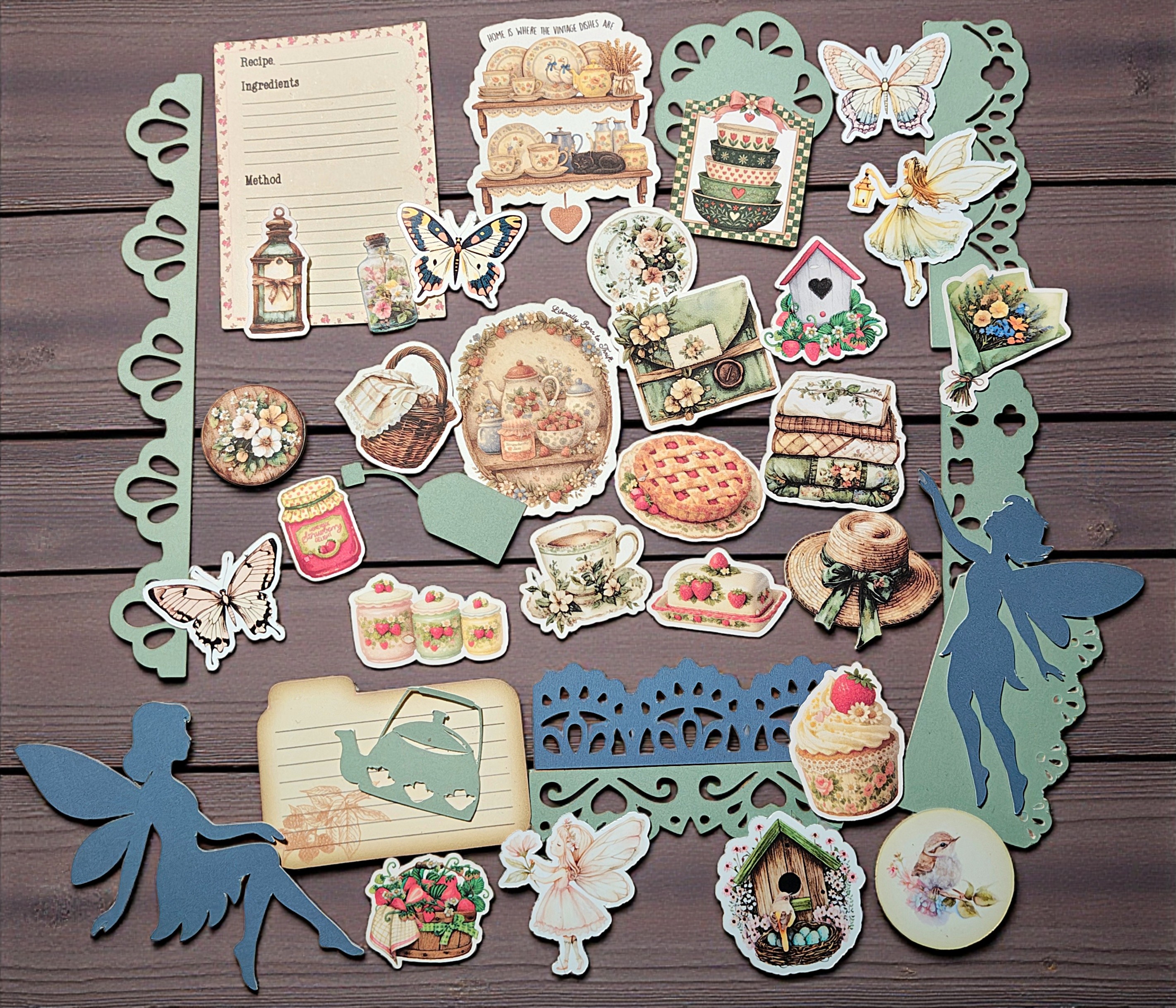 Cottagecore Theme Papercraft Ephemera Pack