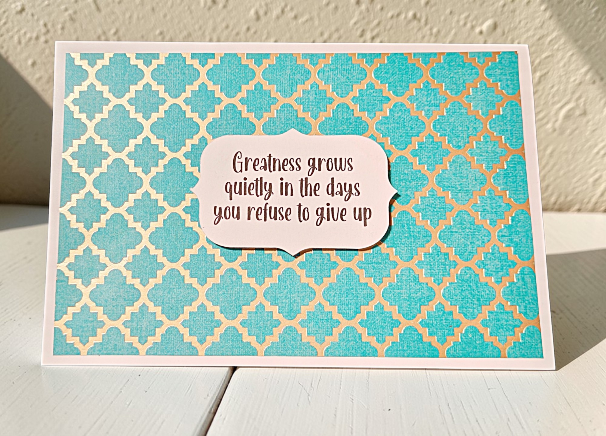 Inspirational Greatness Grows Quote Greeting Card