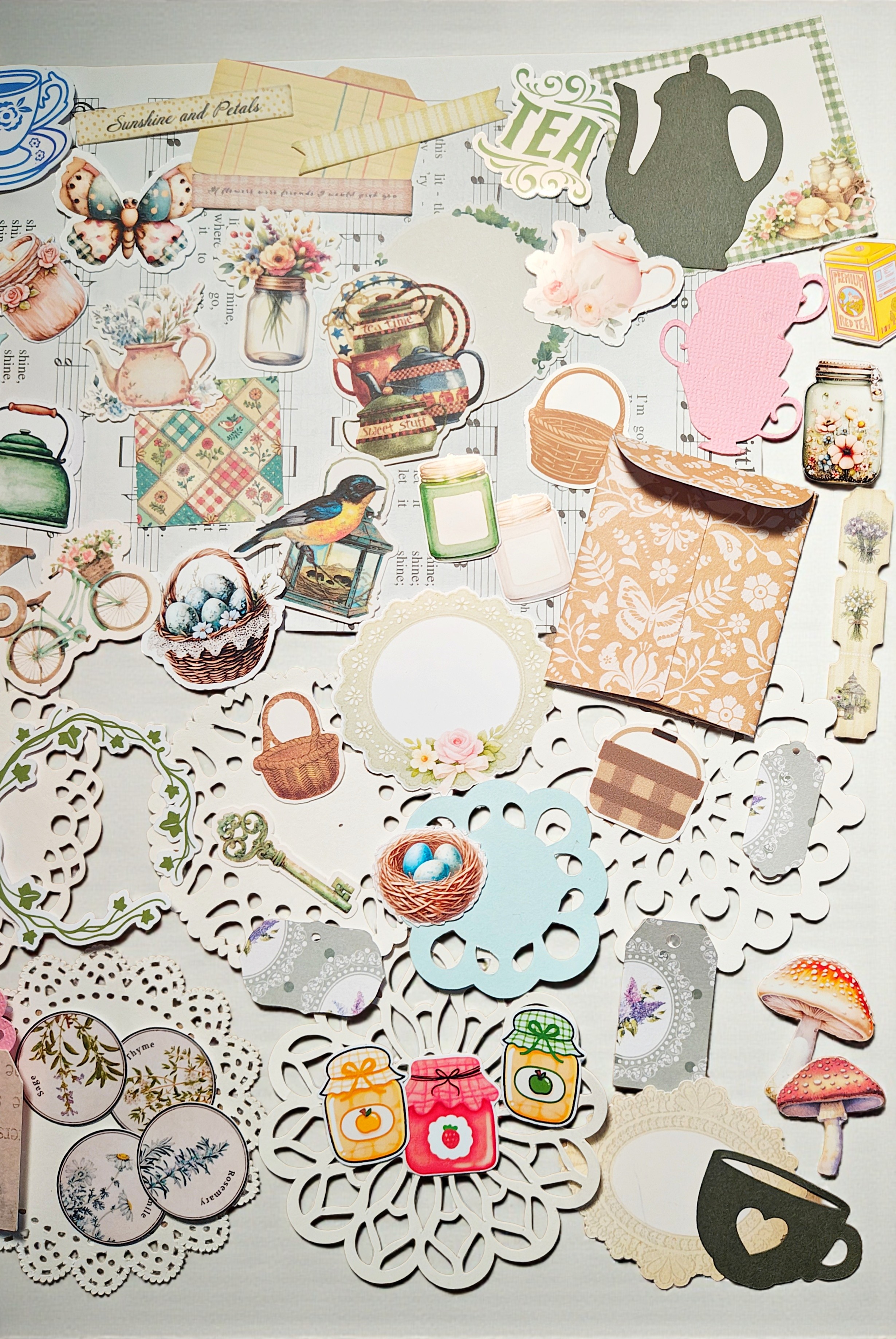 Cottagecore Theme Papercraft Ephemera Pack