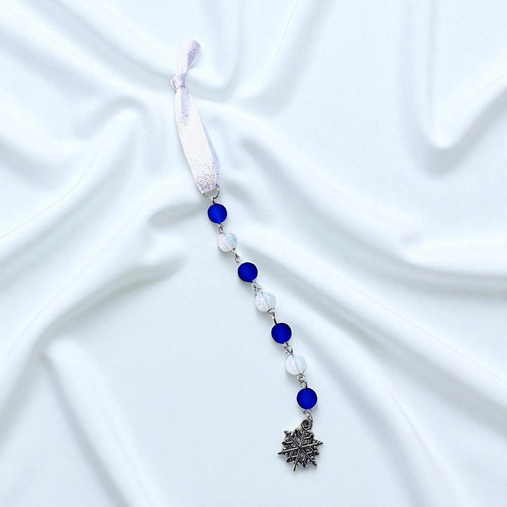 Snowflake Holiday Gemstone Icicle Christmas Ornament 