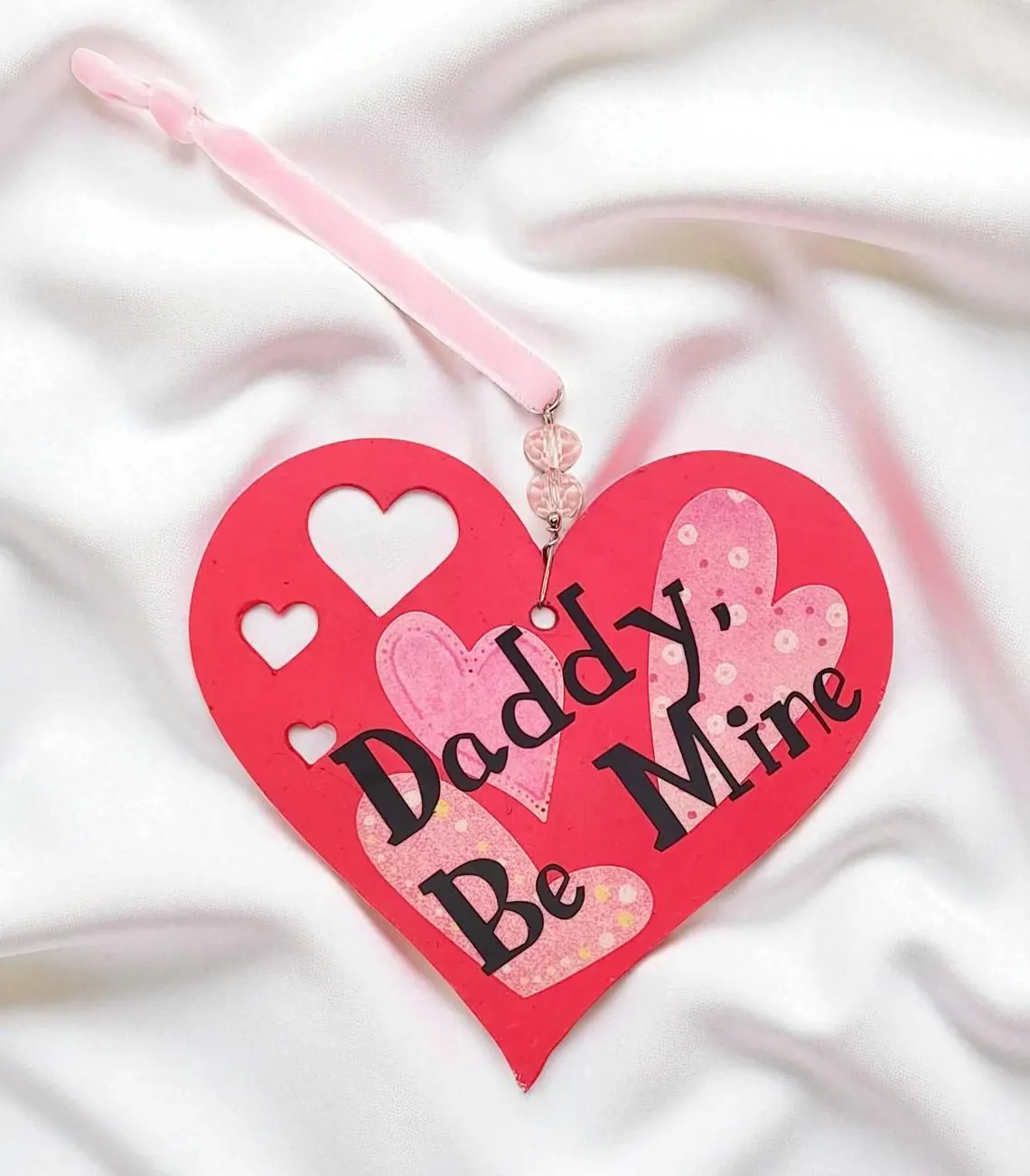 Daddy & Daughter, Be Mine Heart Shaped Hanging Accent Ornament 