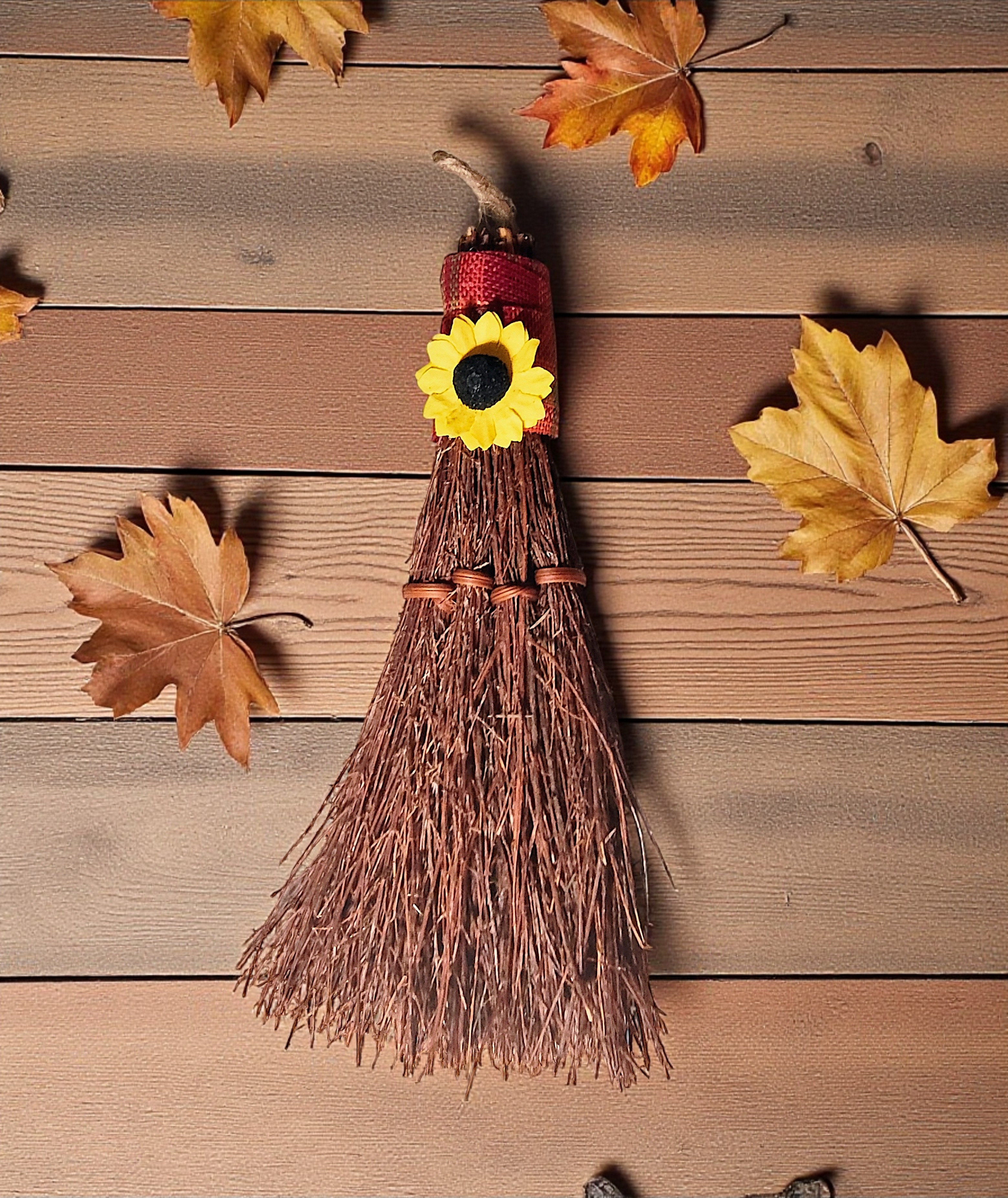 Small 6 Inch Cinnamon & Pumpkin Spice Scented Autumn Twig Broom