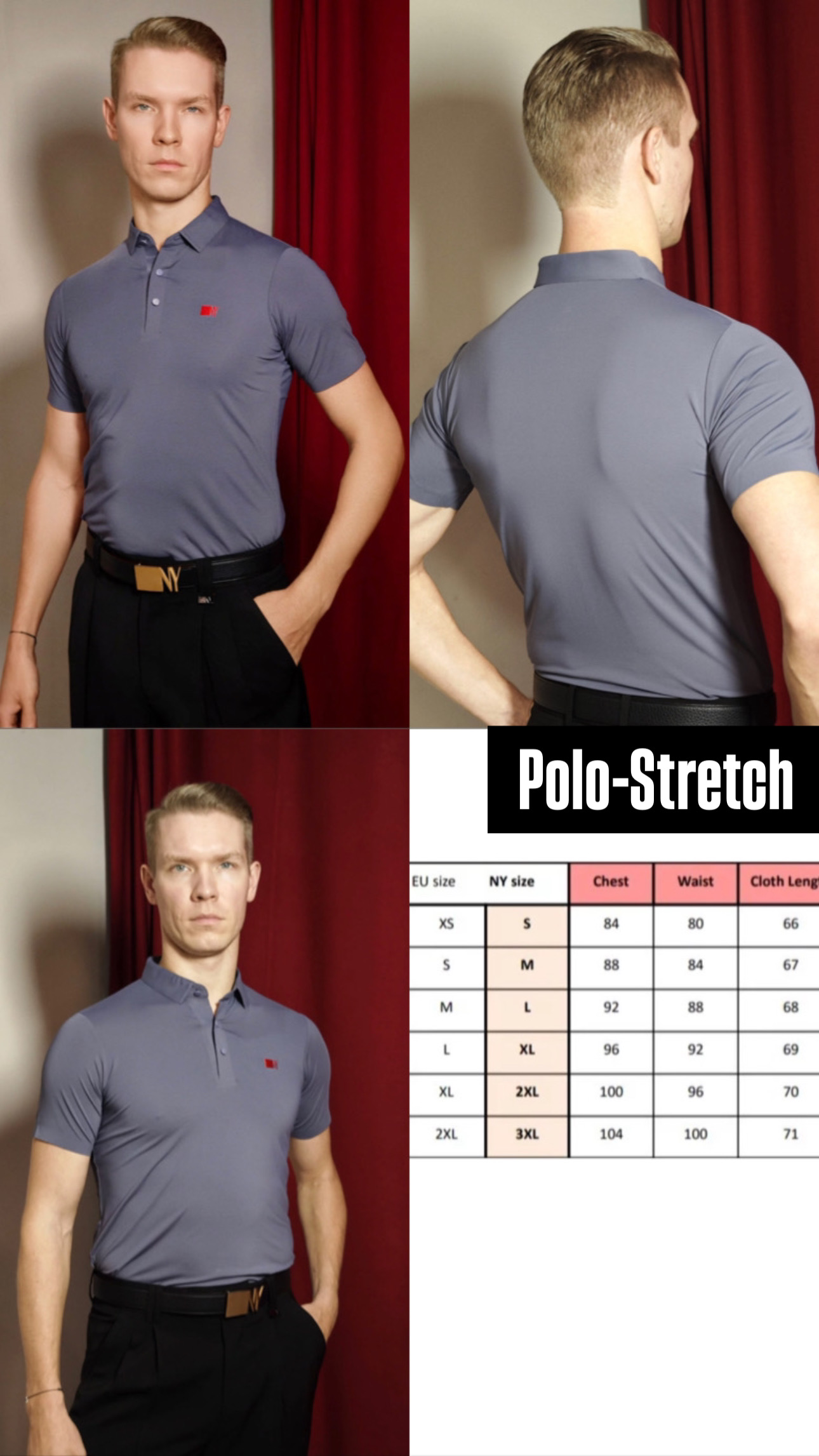 NY Polo Stretch - Gray