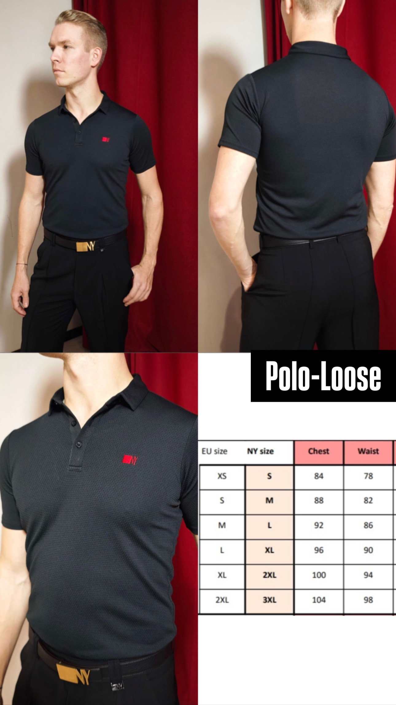 NY Polo Loose - Black