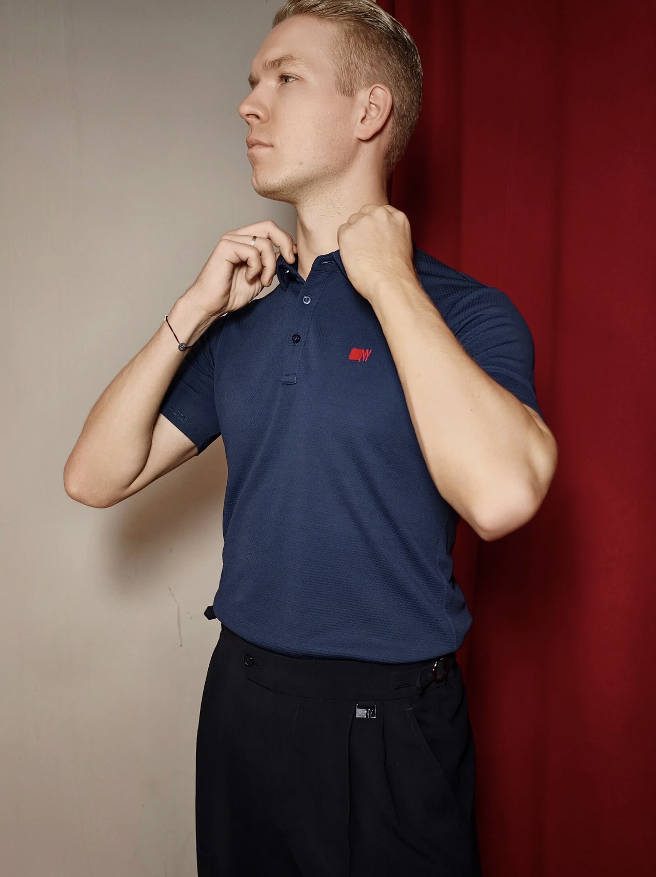 NY Polo Loose - Navy Blue