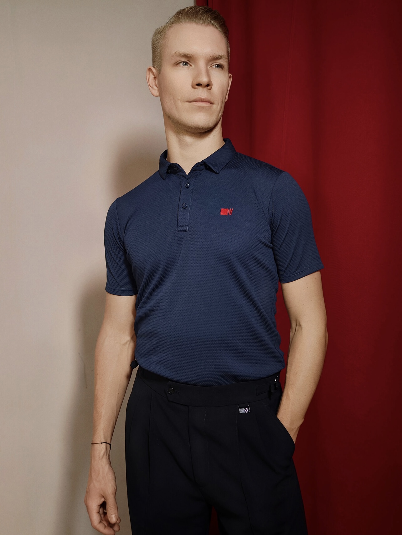 NY Polo Loose - Navy Blue
