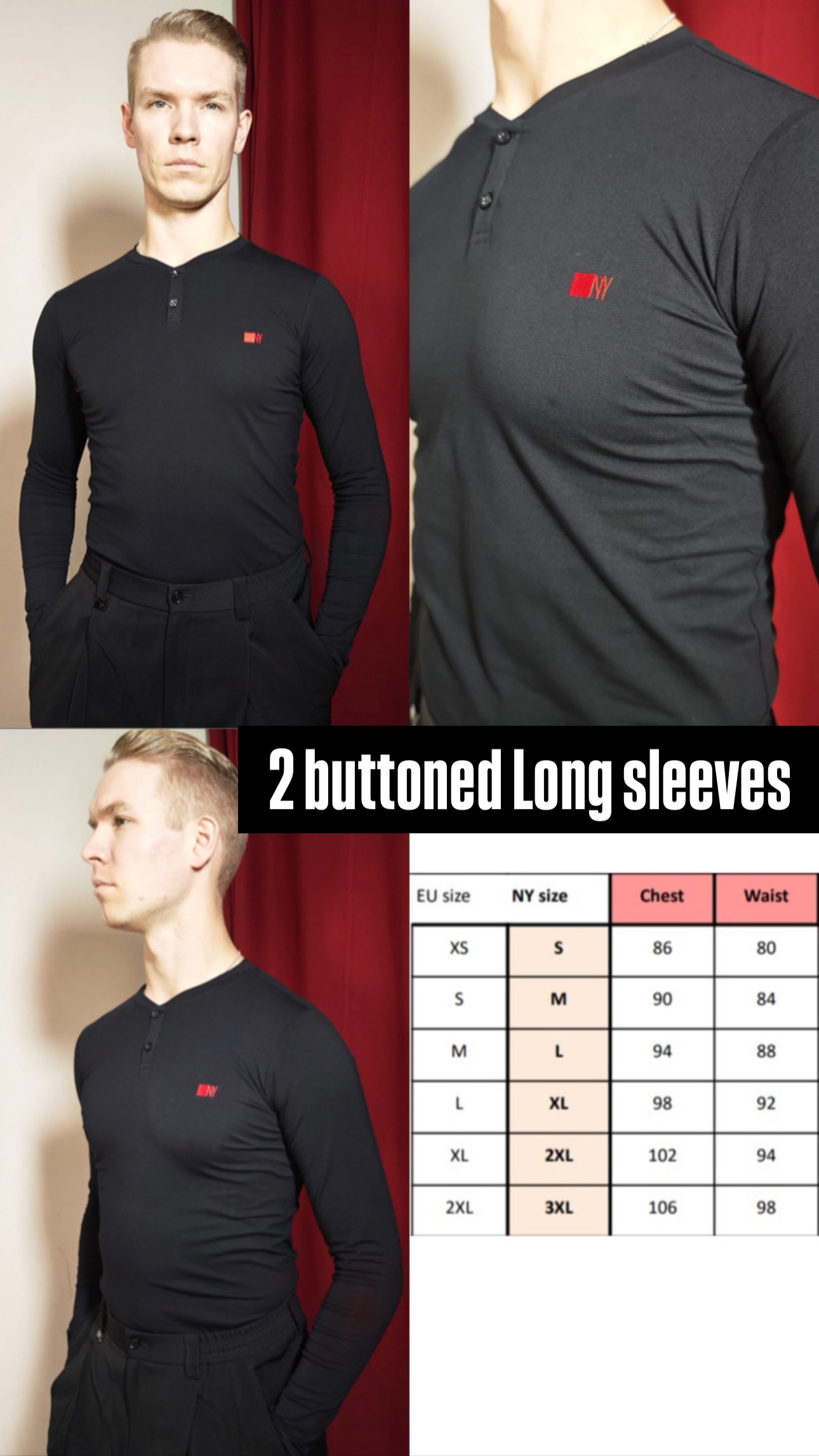 NY 2-buttoned Longsleeves 