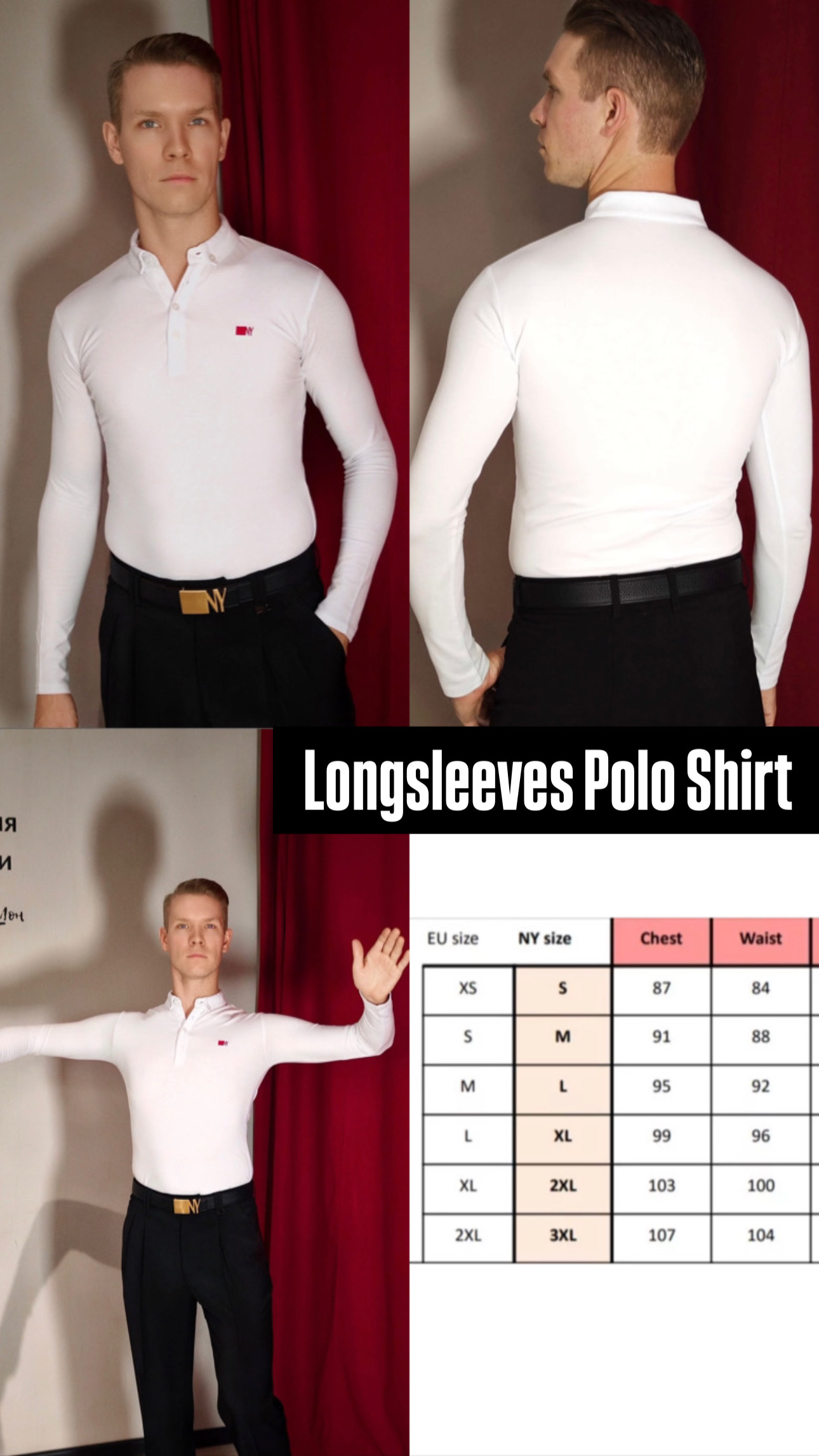 NY Longsleeves Polo shirt - White