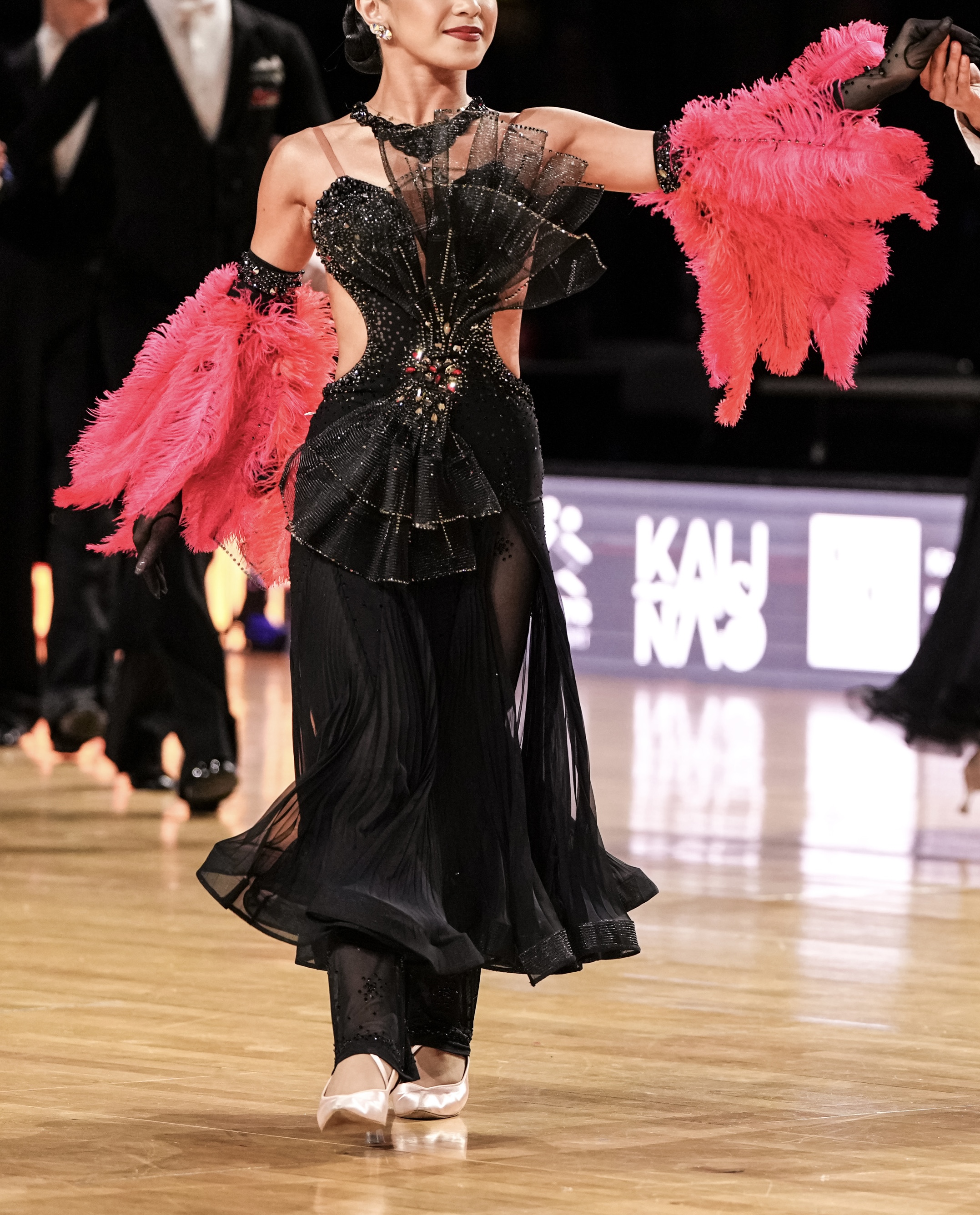 DLK Black and Crimson Gown
