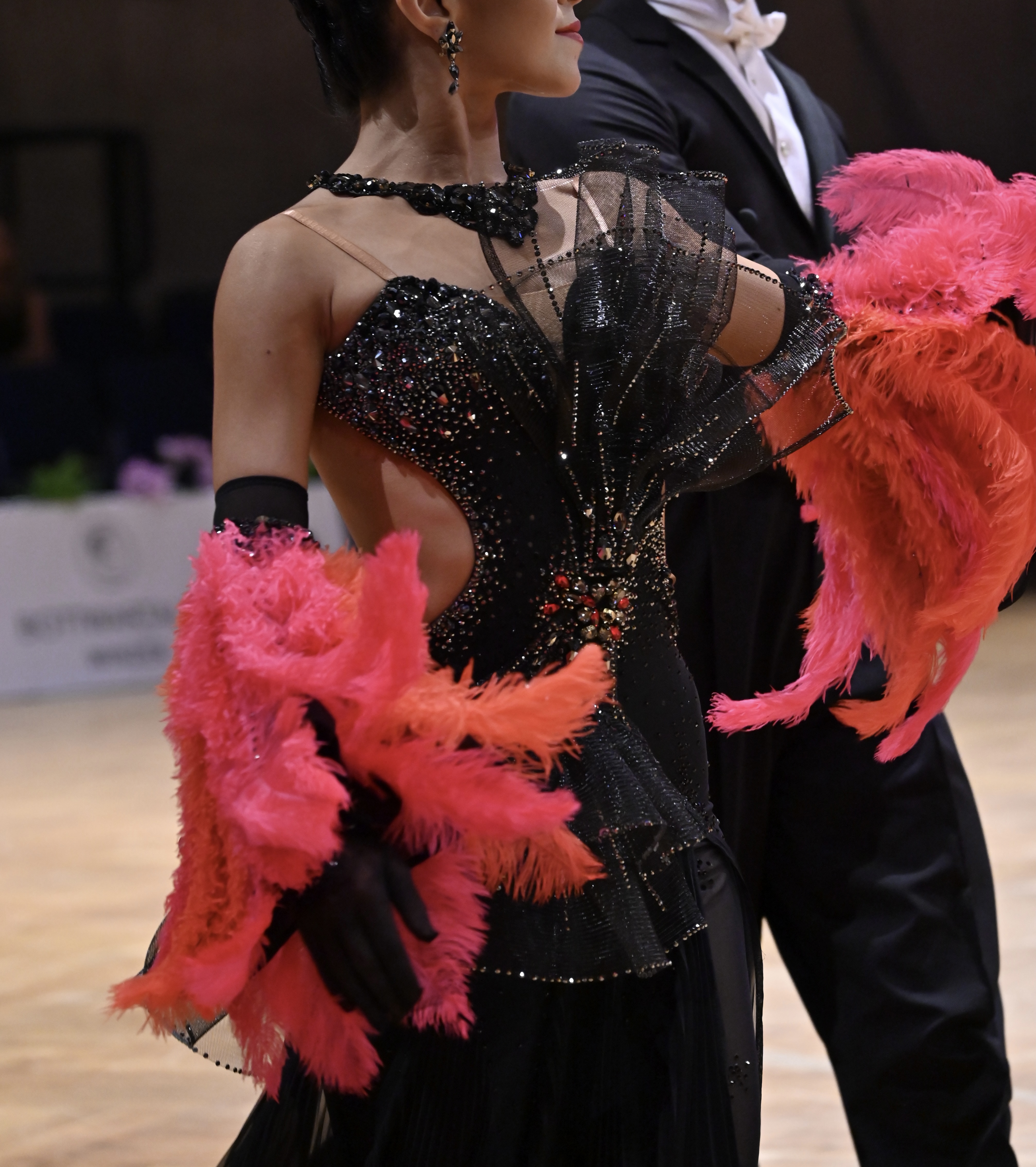 DLK Black and Crimson Gown