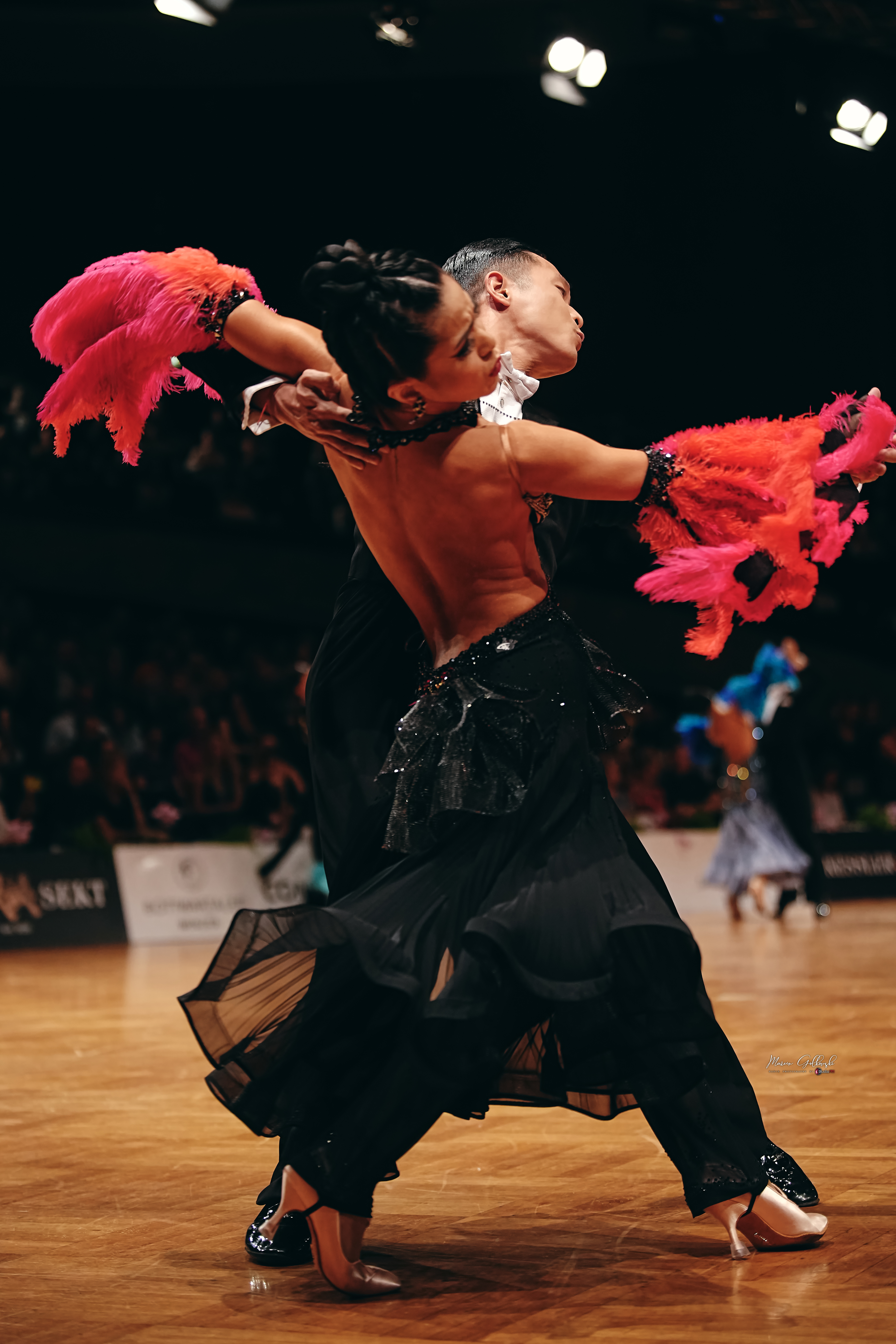 DLK Black and Crimson Gown