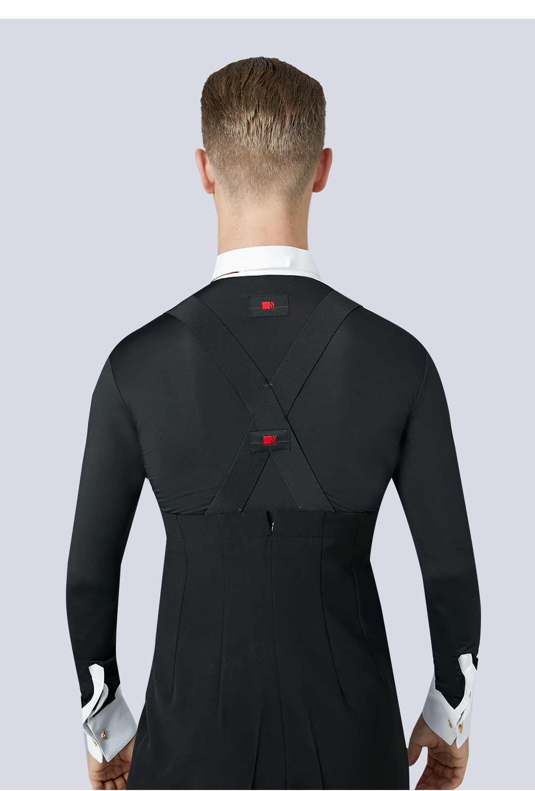 NY Inner Shirt w/ collar - (BLACK / WHITE)