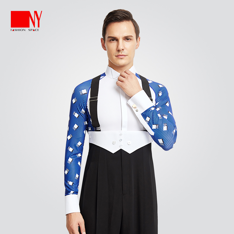 NY Patterned Innershirt - (BLUE / GRAY)
