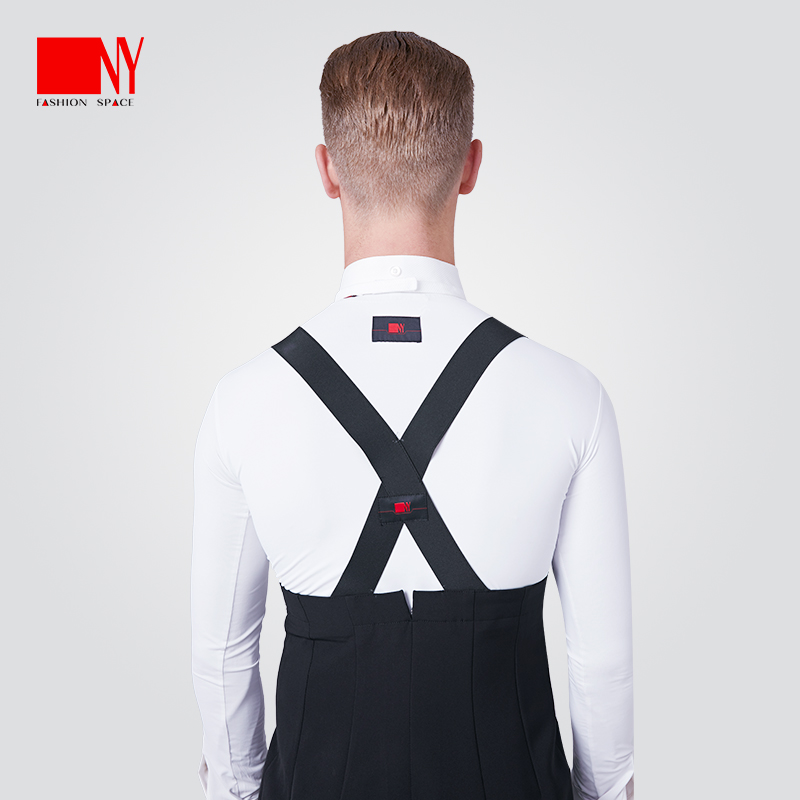 NY Inner Shirt w/ collar - (BLACK / WHITE)