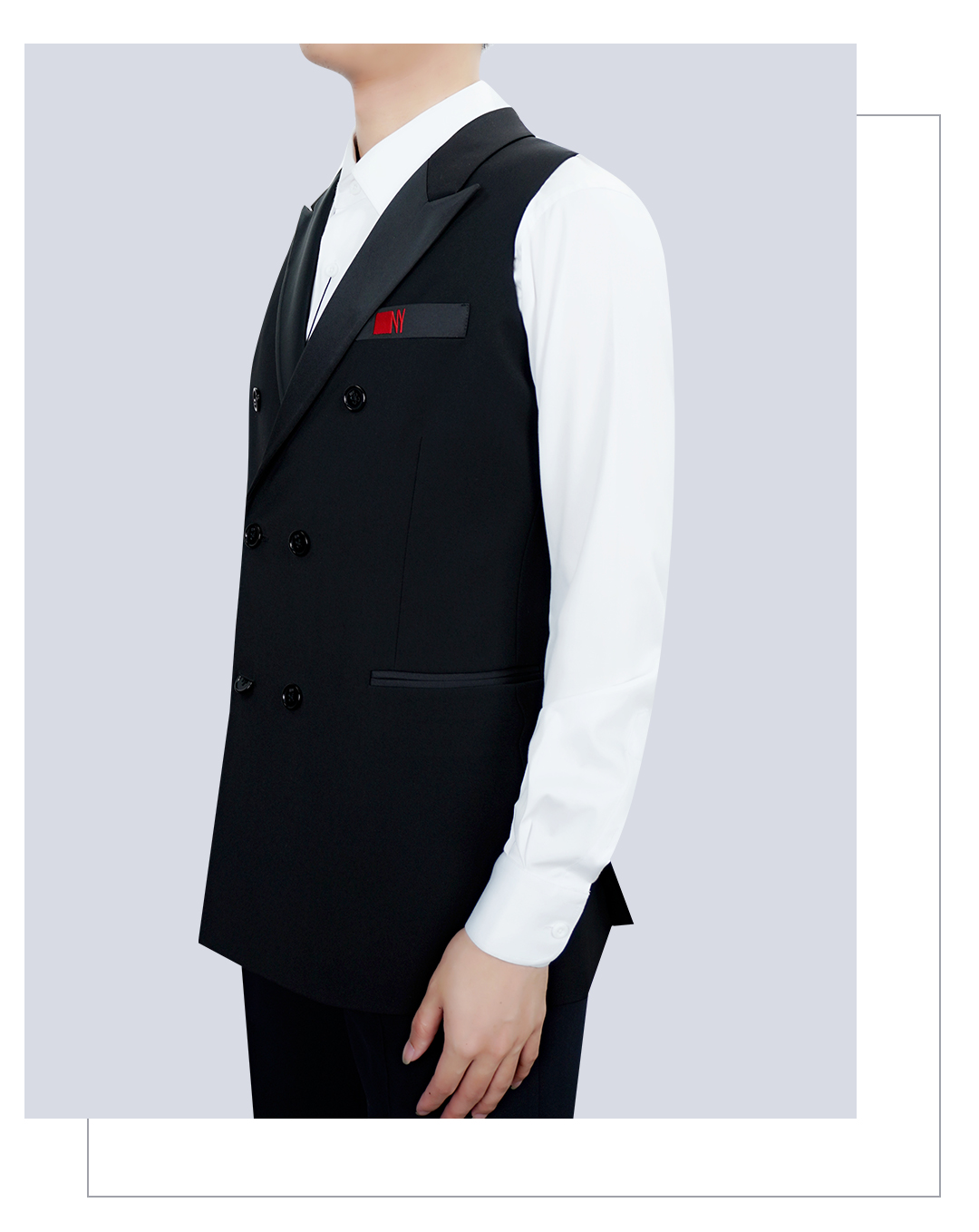 NY Performance Vest - double breasted, 4 buttons