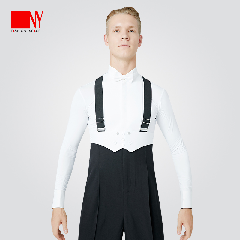 NY Inner Shirt w/ collar - (BLACK / WHITE)