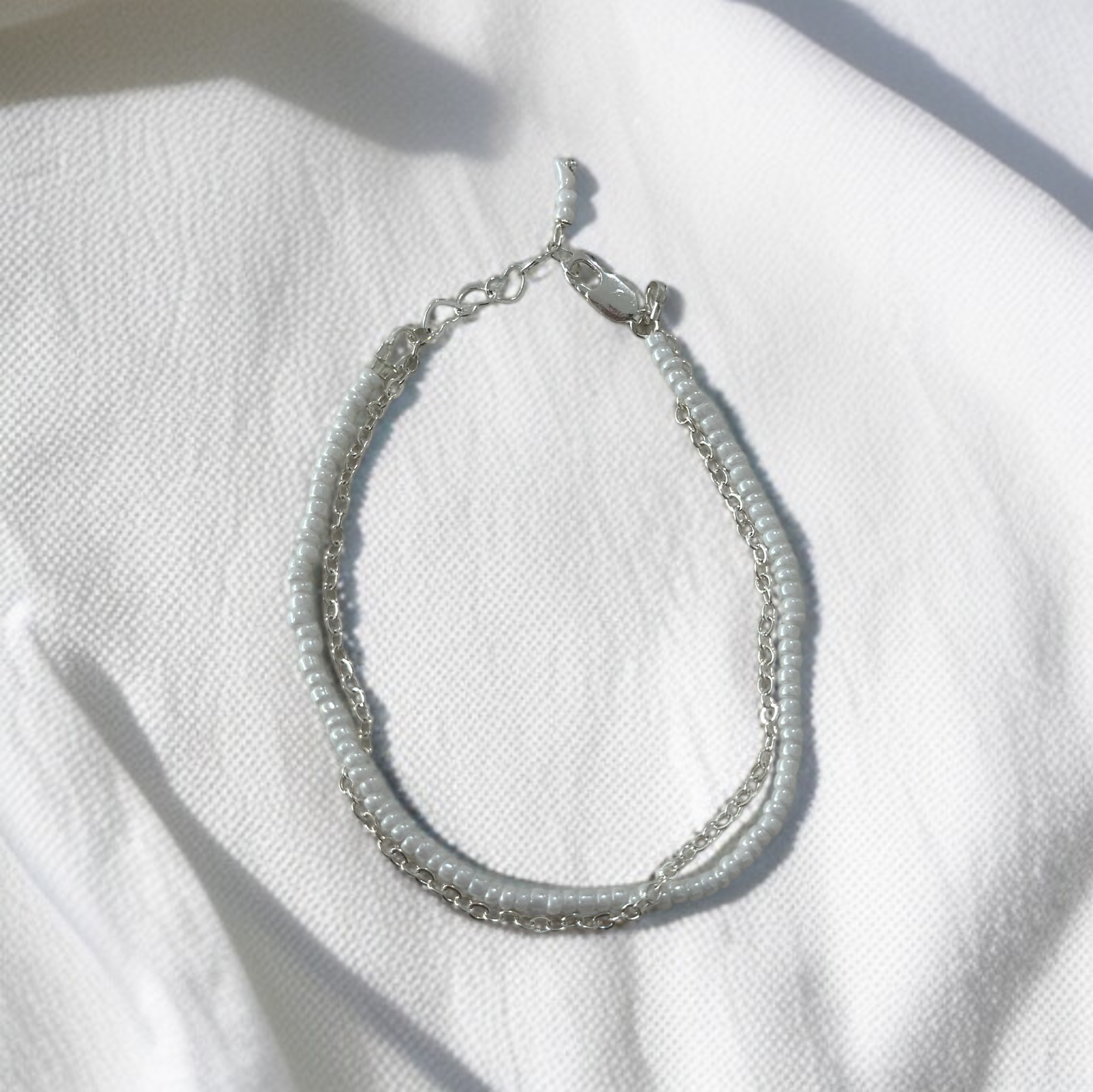 Beaded Double Chain Bracelet