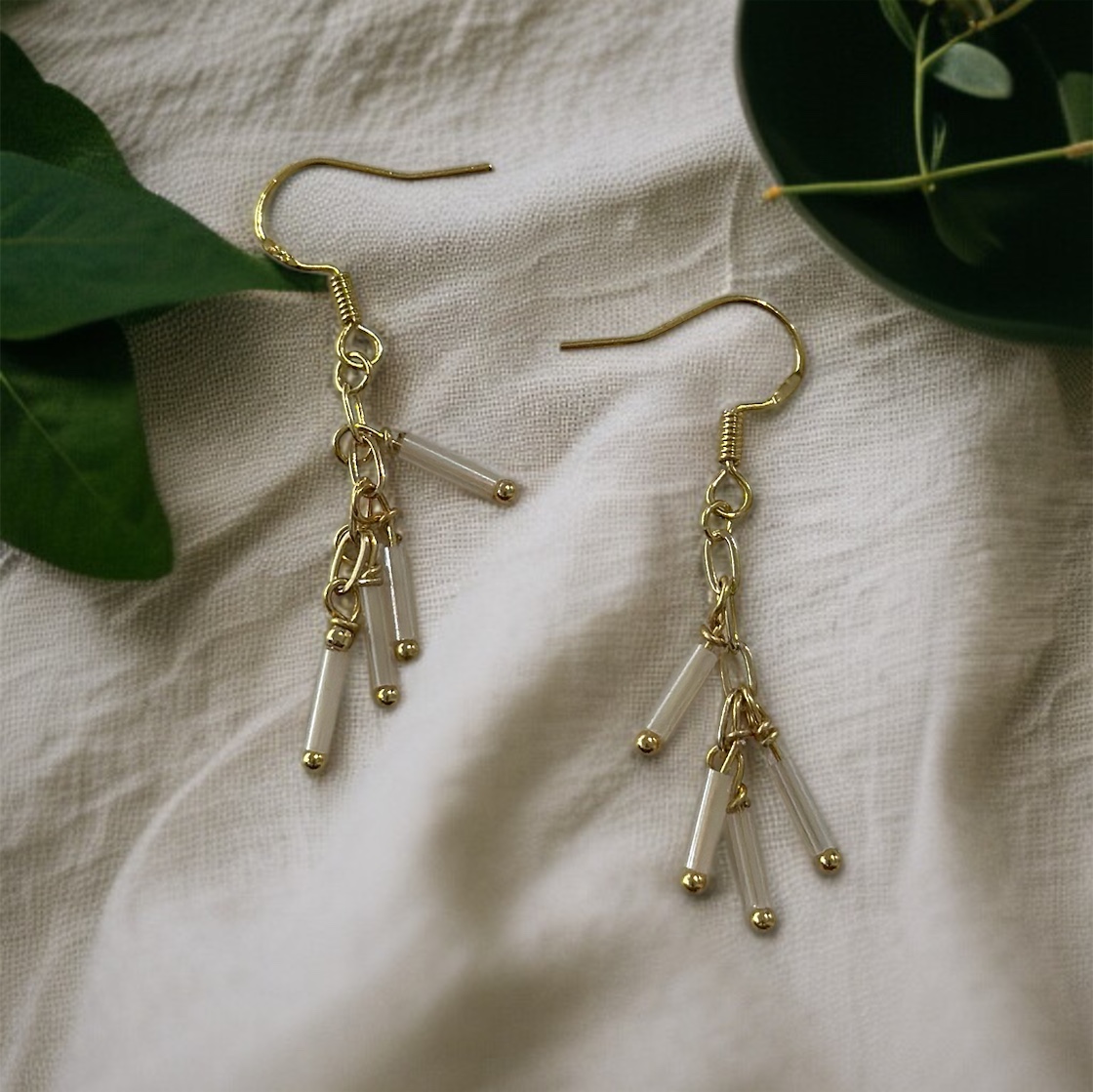 Elegant Gold Dangle Earrings