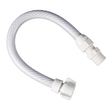 FLEXIBLE DE 1/2" BLANCO MALLADO