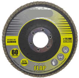 Disco flap óxido aluminio abrasivo 115mm grano 60 ROTTWEILER