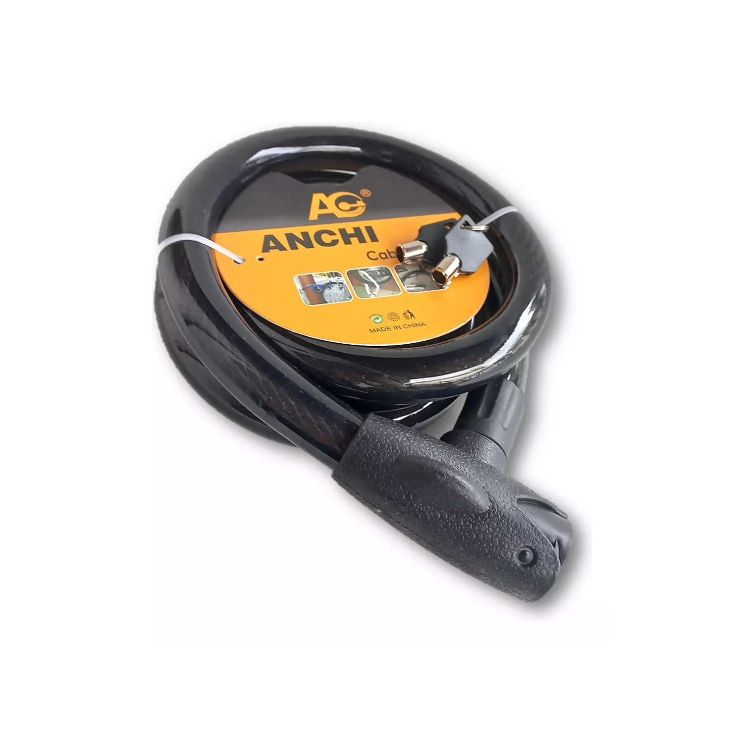 Linga Seguridad Moto Bici 22mm Reales 1.5 Mts Dos Llaves