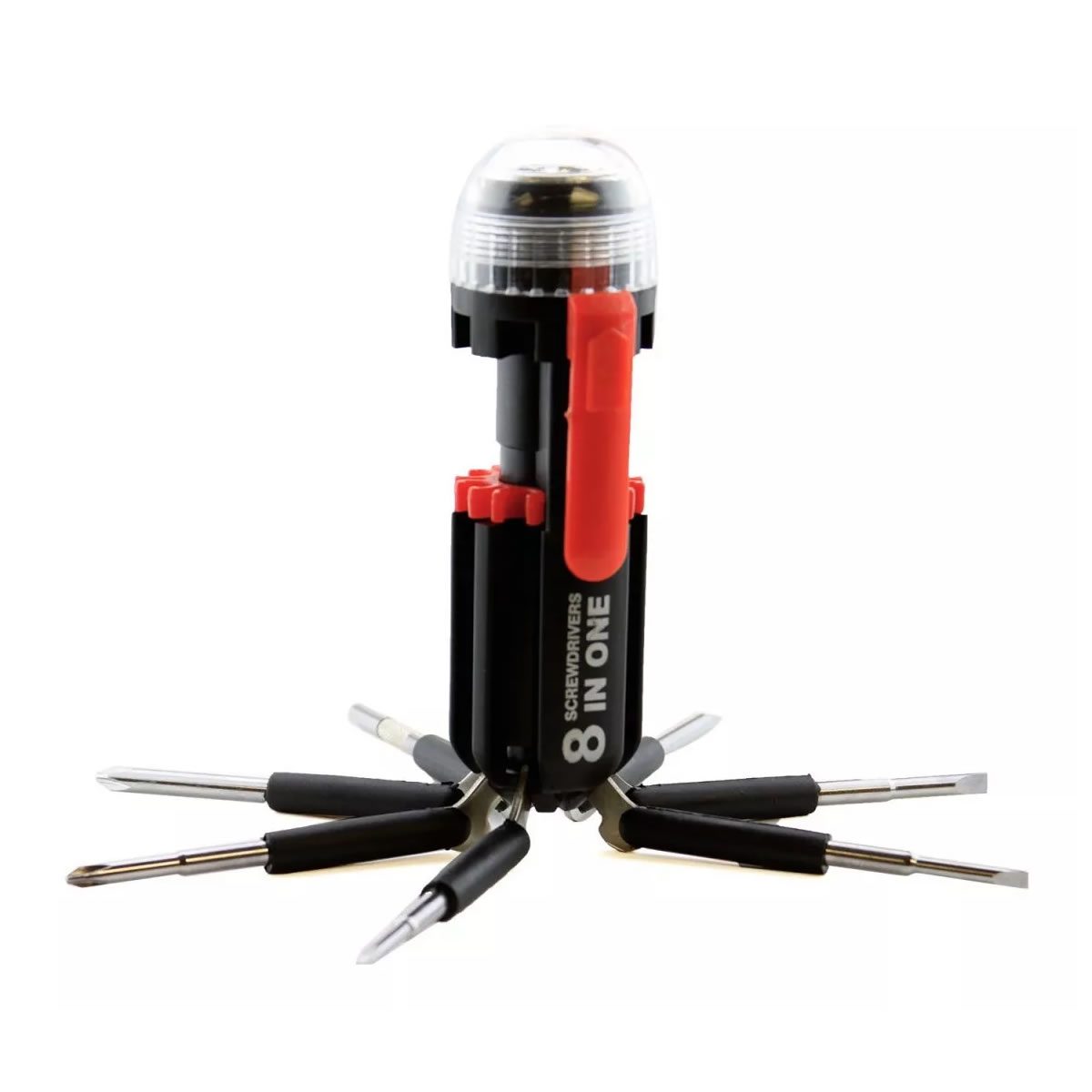 Set De Destornilladores 8 En 1 Philips Plano Y Linterna Led