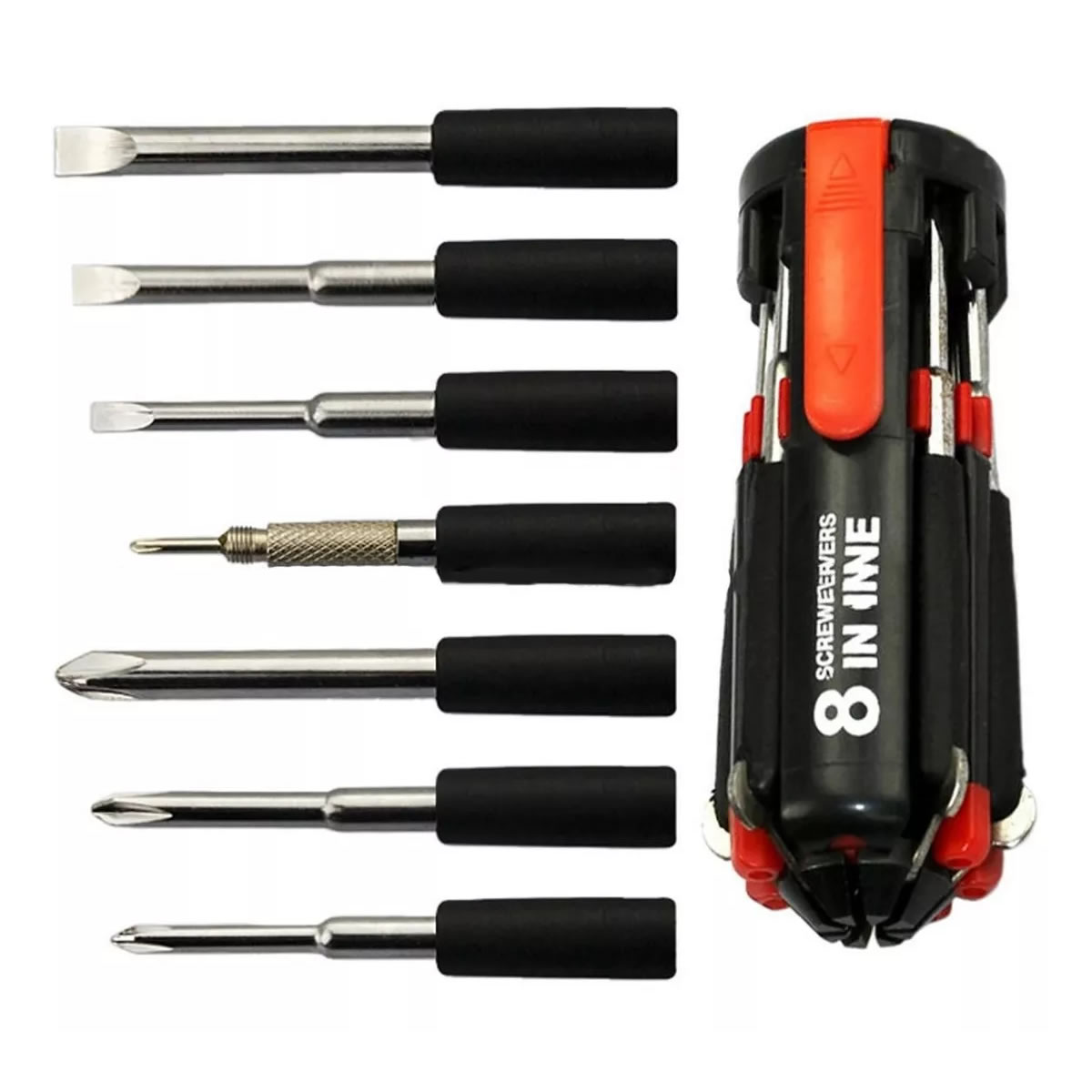 Set De Destornilladores 8 En 1 Philips Plano Y Linterna Led