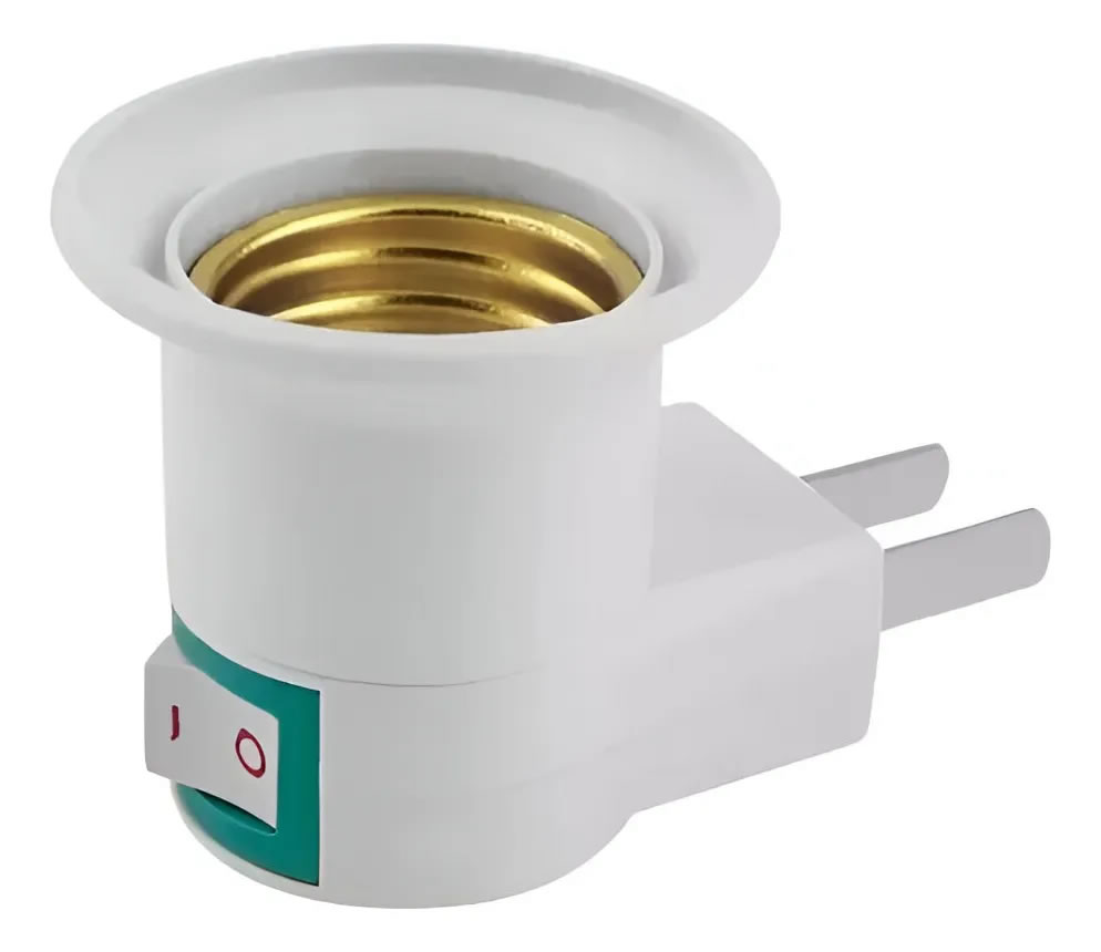 Porta Lampara Enchufe Adaptador Portatil Encendido Y Apagado