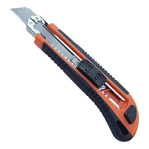 Cutter Trincheta Mango De Goma 18mm Reforzado