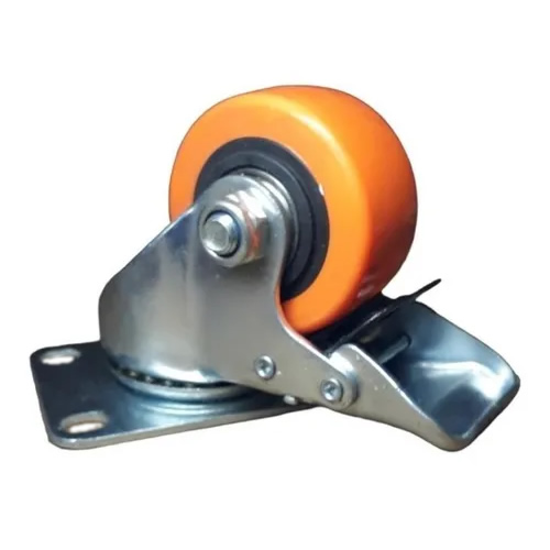 Rueda Base Giratoria C/ Freno Poliuretano C/ Ruleman