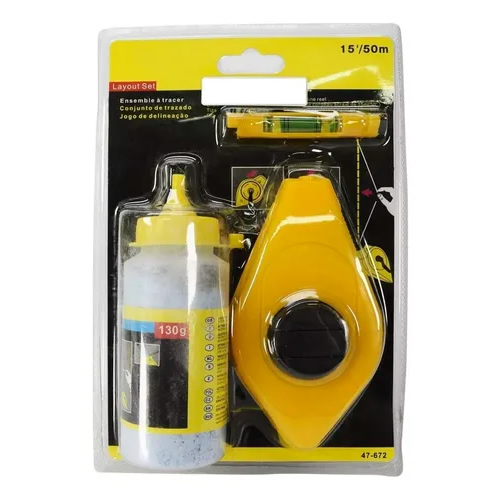 Chocla Con Nivel Y Tiza Hilo 15 Metros