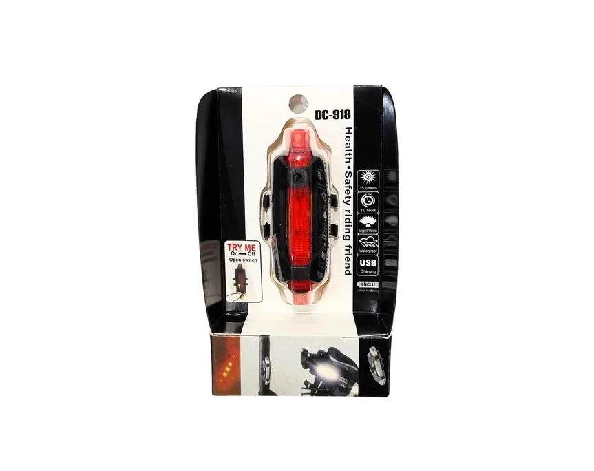 Luz Trasera Para Bicicleta Recargable Waterproof 7 Modos