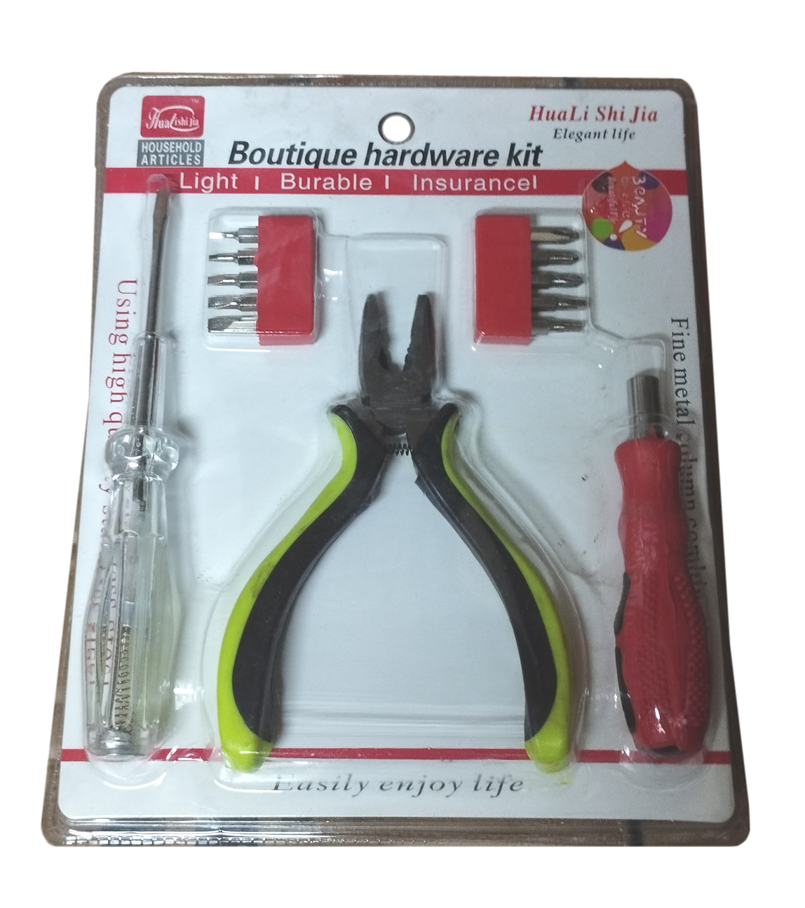 Set juego de destornilladores con pinza