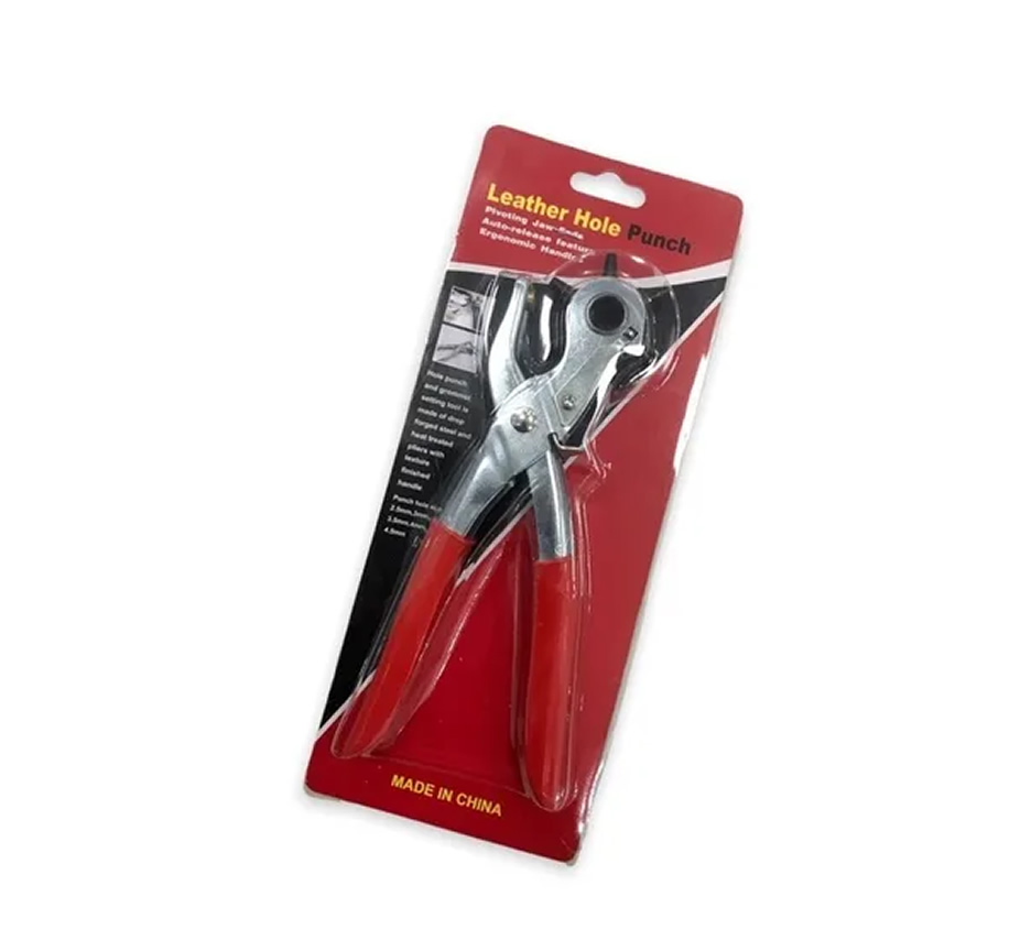Pinza Sacabocados Perforadora De Cuero En Blister